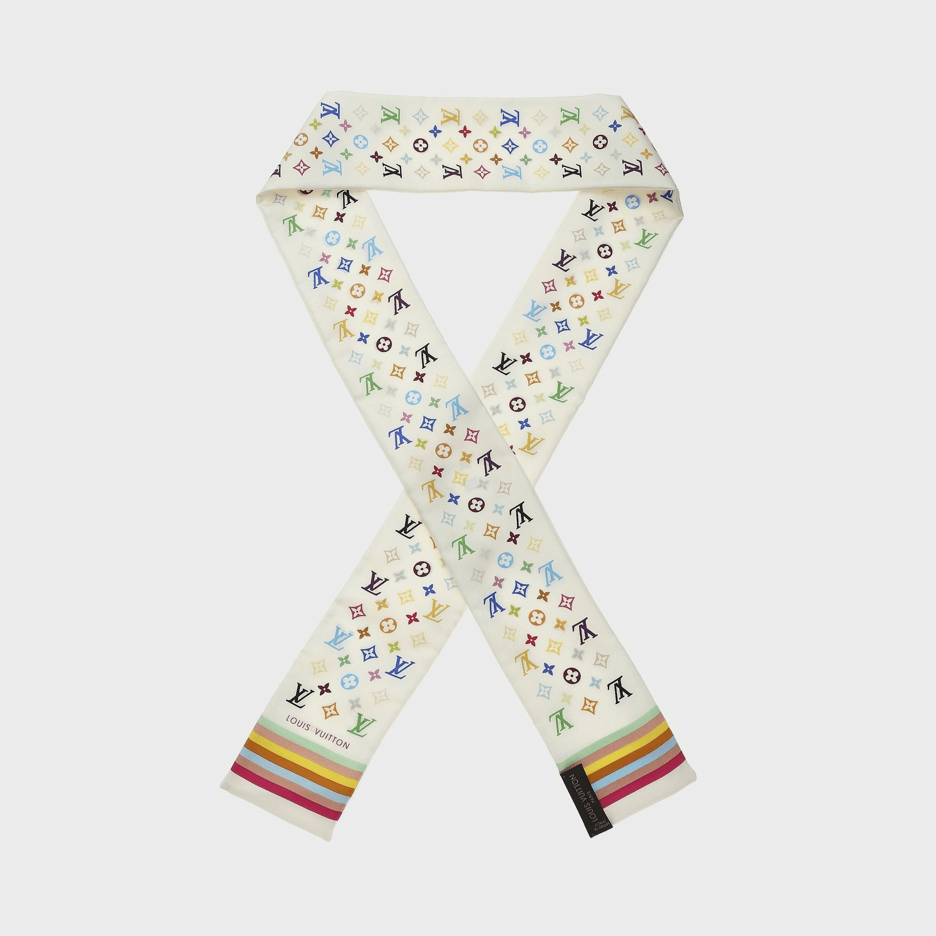 WGACA Louis Vuitton x Takashi Murakami Silk Bandeau - Multi / White — Image 2