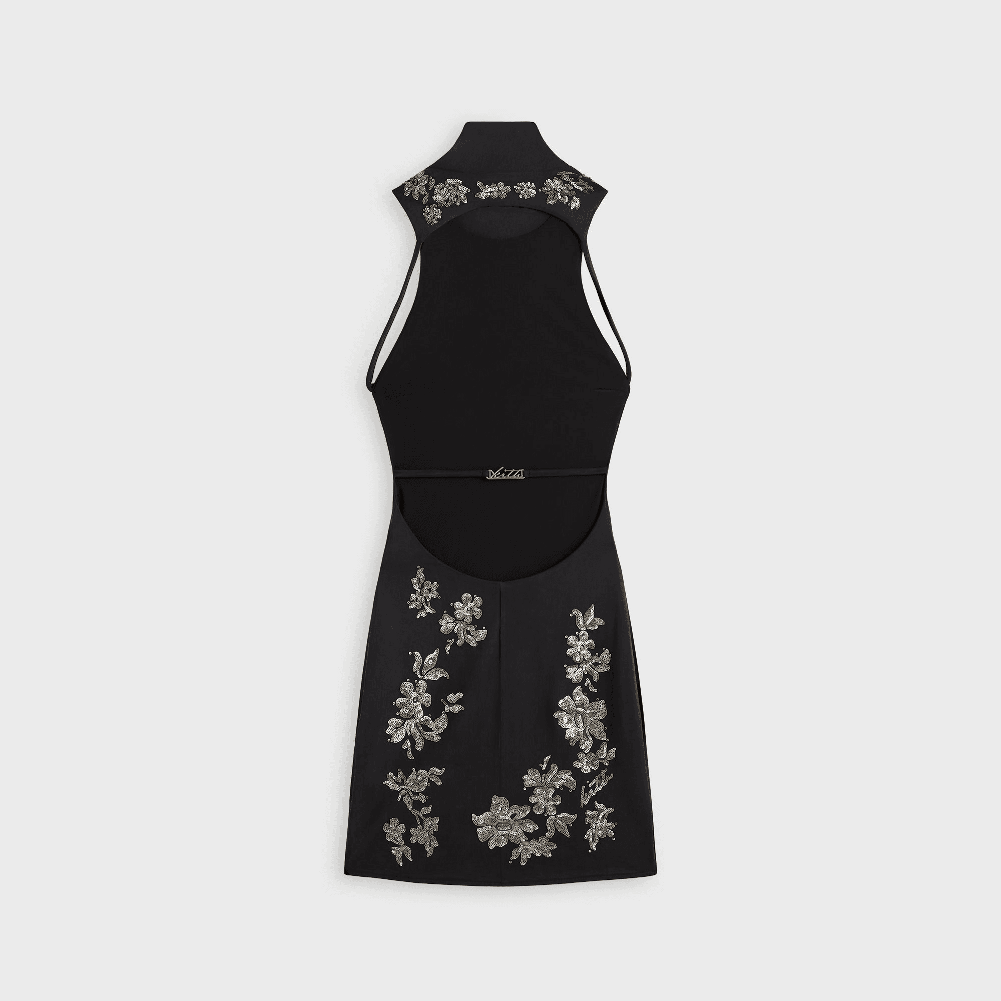 Lisa for Kith Women Nina Embellished Backless Mini Dress - Black — Image 7
