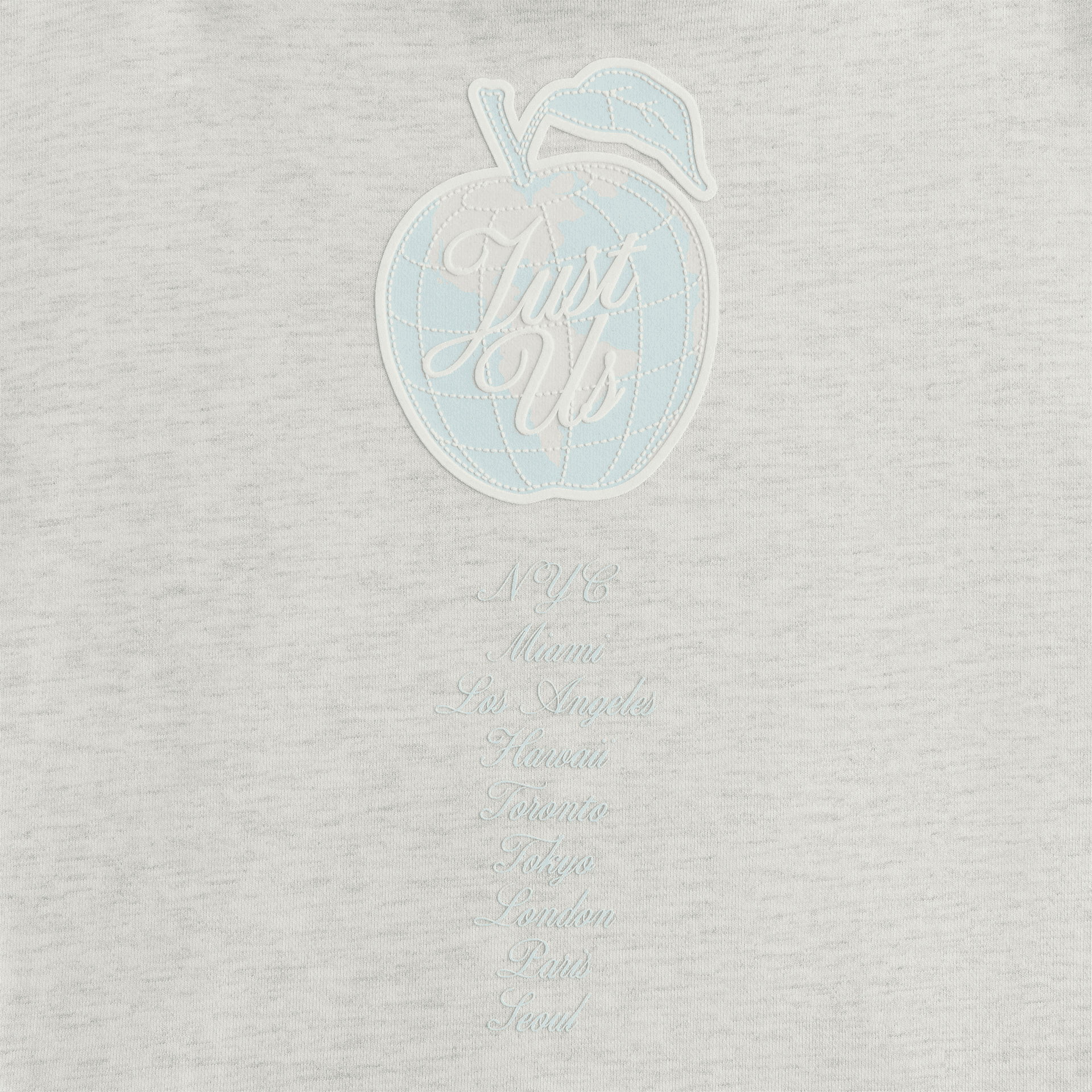 Kith Kids New York to the World Hoodie - Light Heather Grey — Image 2