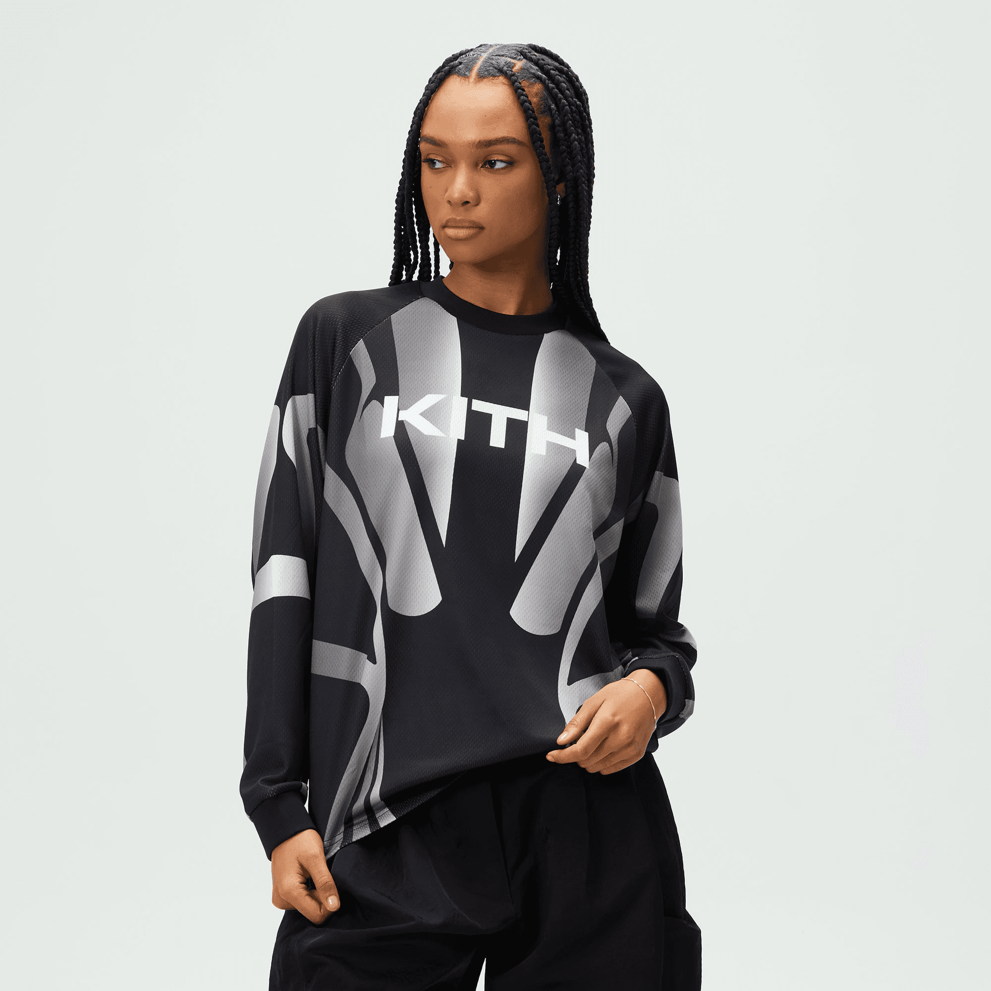 Kith Women Ridley Titanium Tech Long Sleeve - Black — Image 5