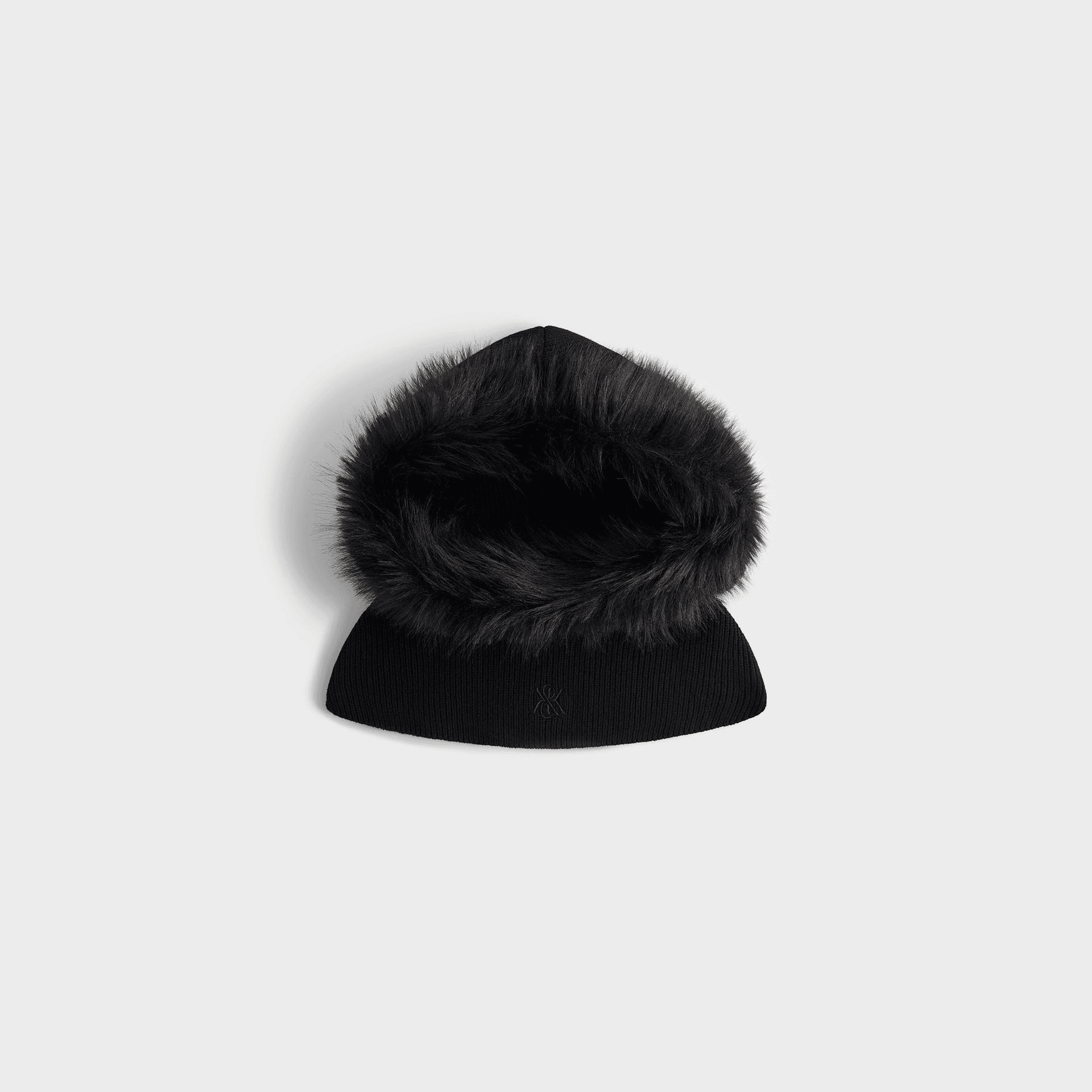 Kith Women Sweater Knit Lined Balaclava Hood - Black — Image 4