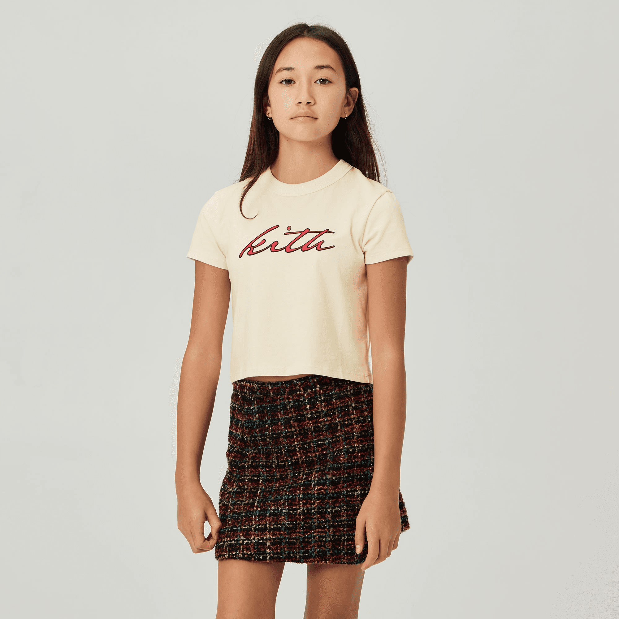 Kith Kids Signature Logo Mulberry II Tee - Sandrift — Image 4