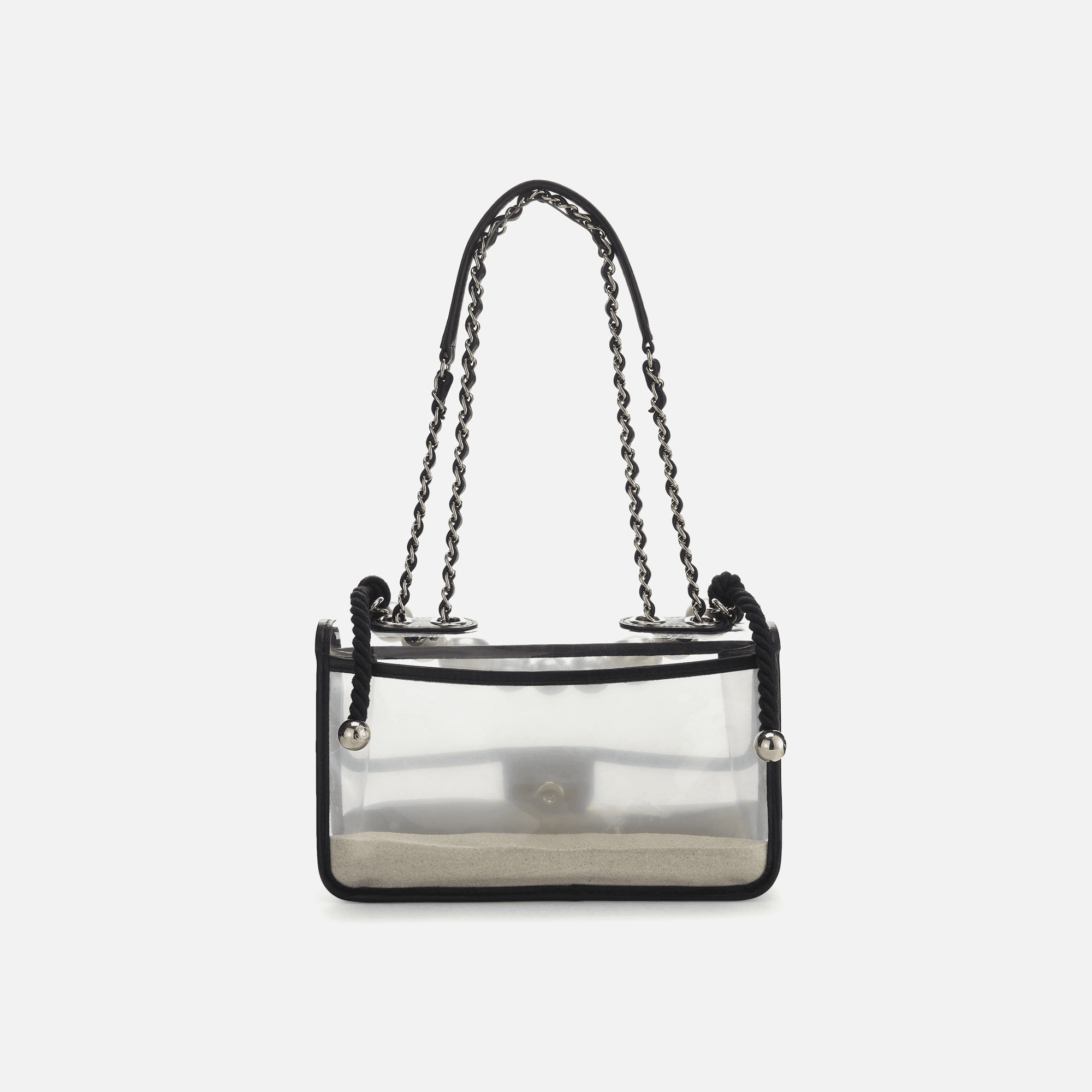 WGACA Chanel Sand By The Sea Flap Medium - Black Vinyl — Image 4