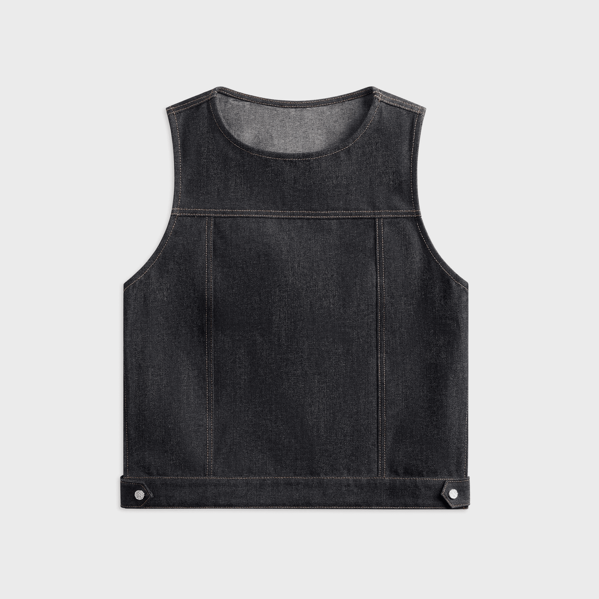 Veneda Carter Boxy Vest - Denim - Image 1