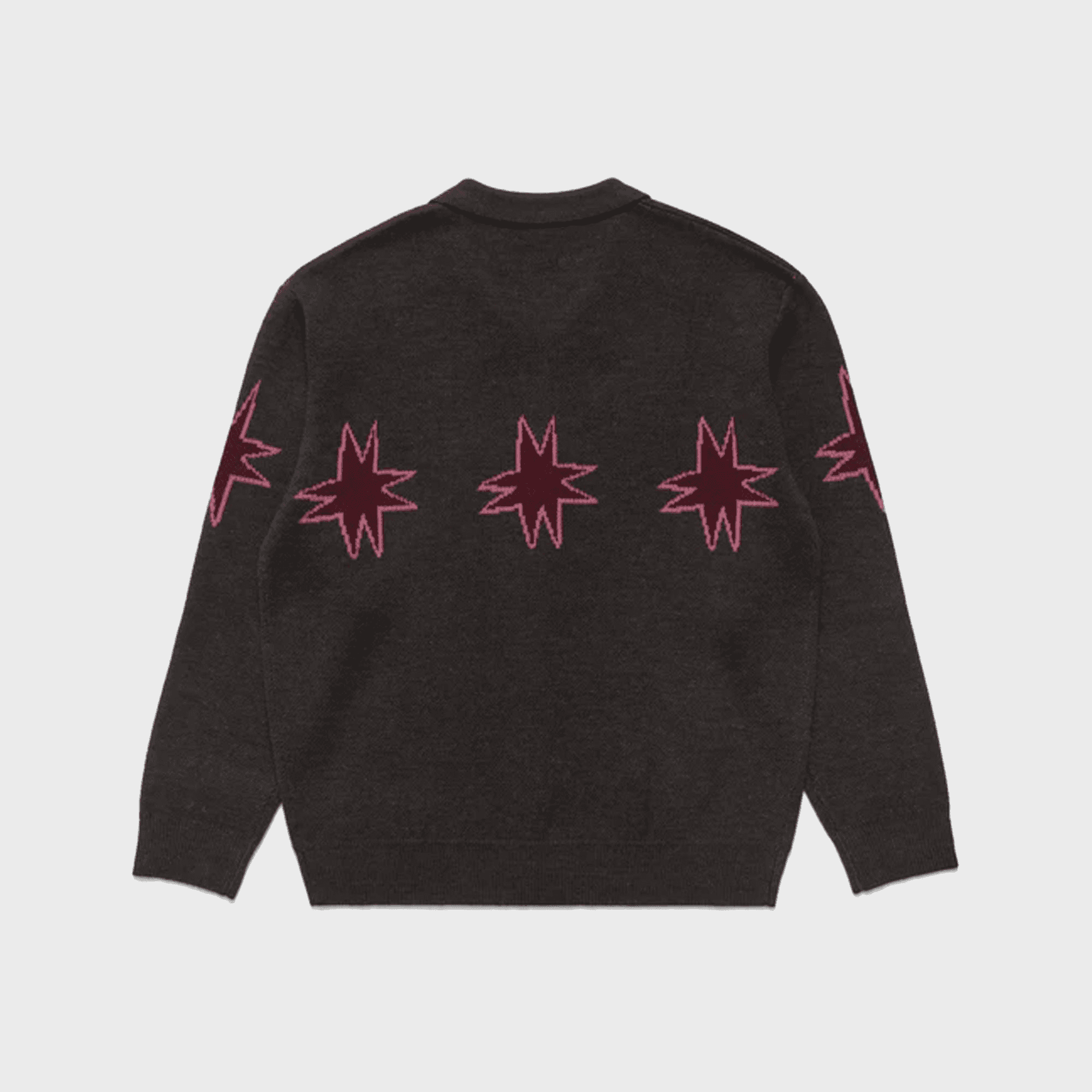 Metalwood Kiki Zip Knit Long Sleeve Polo - Graphite — Image 3