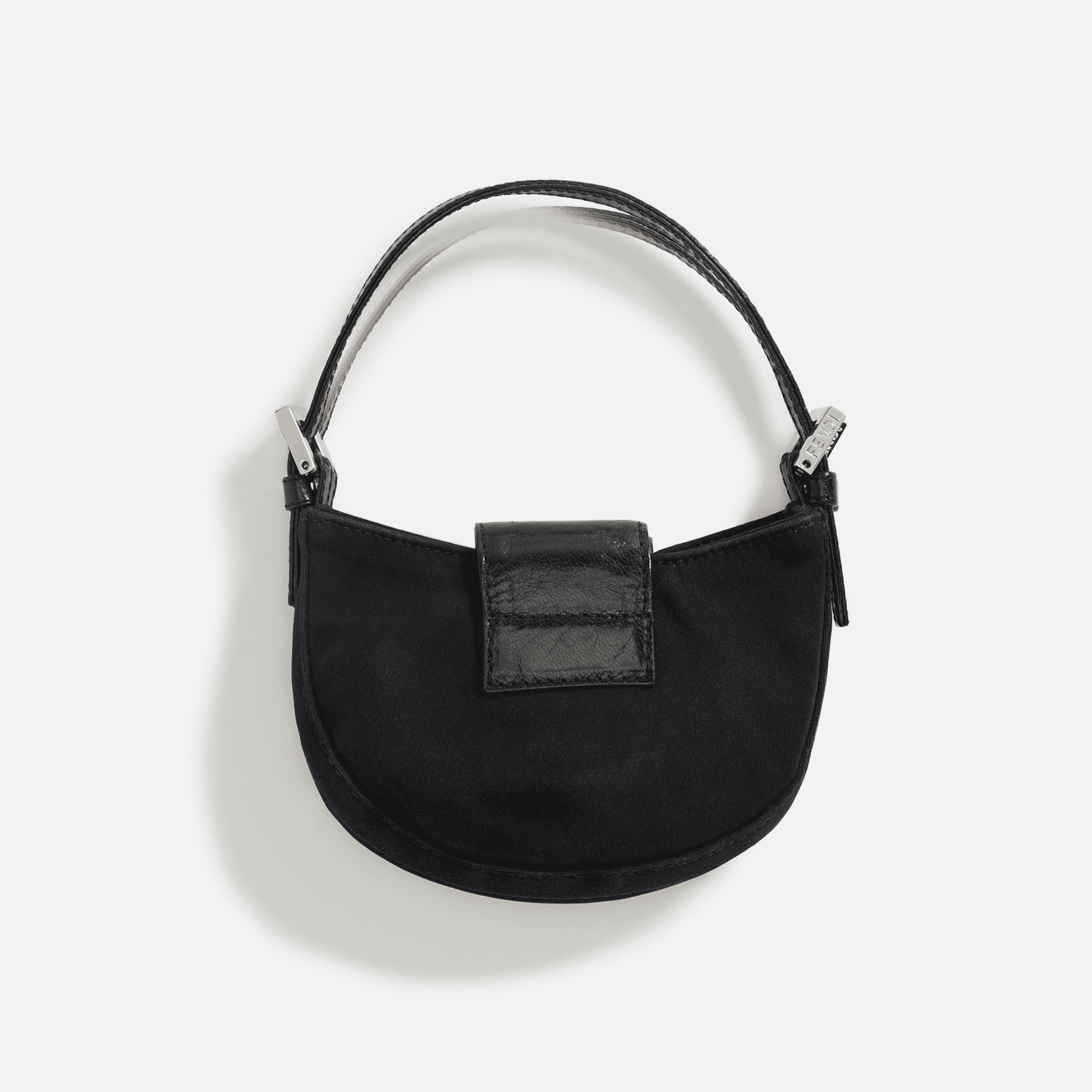 WGACA Fendi Jersey Mini Croissant - Black — Image 2