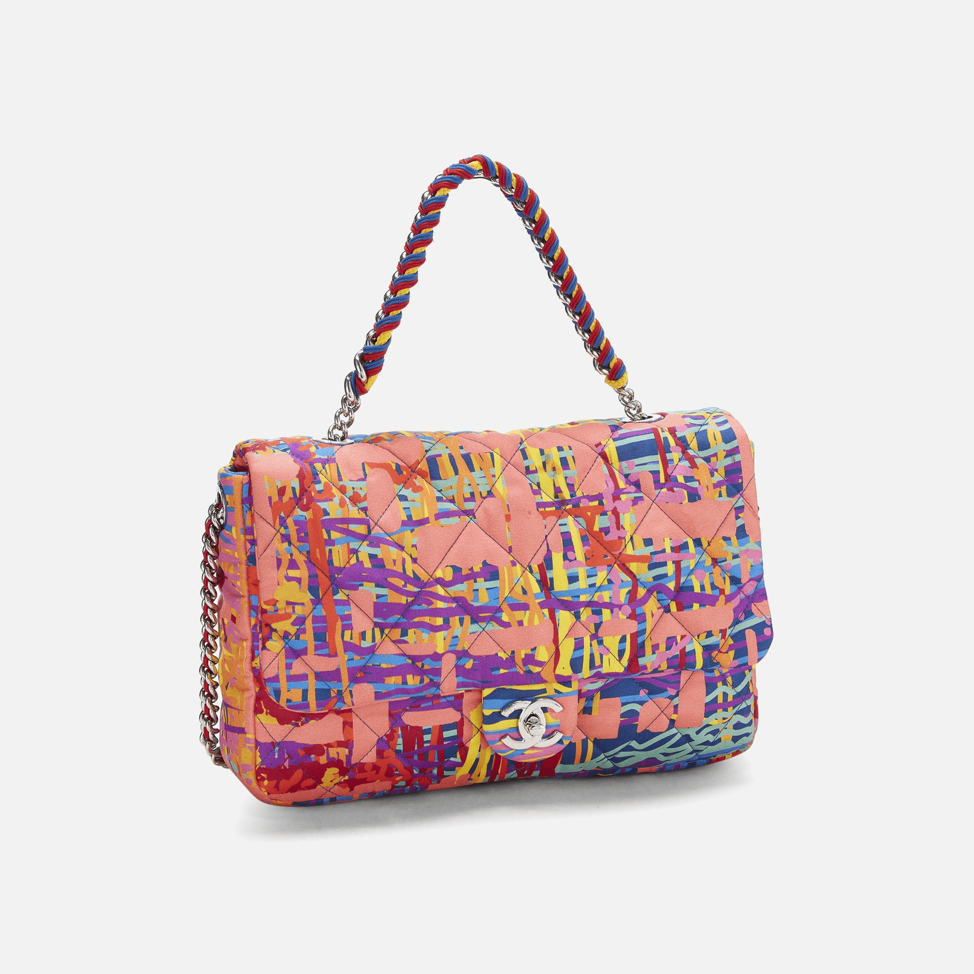 WGACA Chanel Satin Flapbag Large - Multi — Image 3