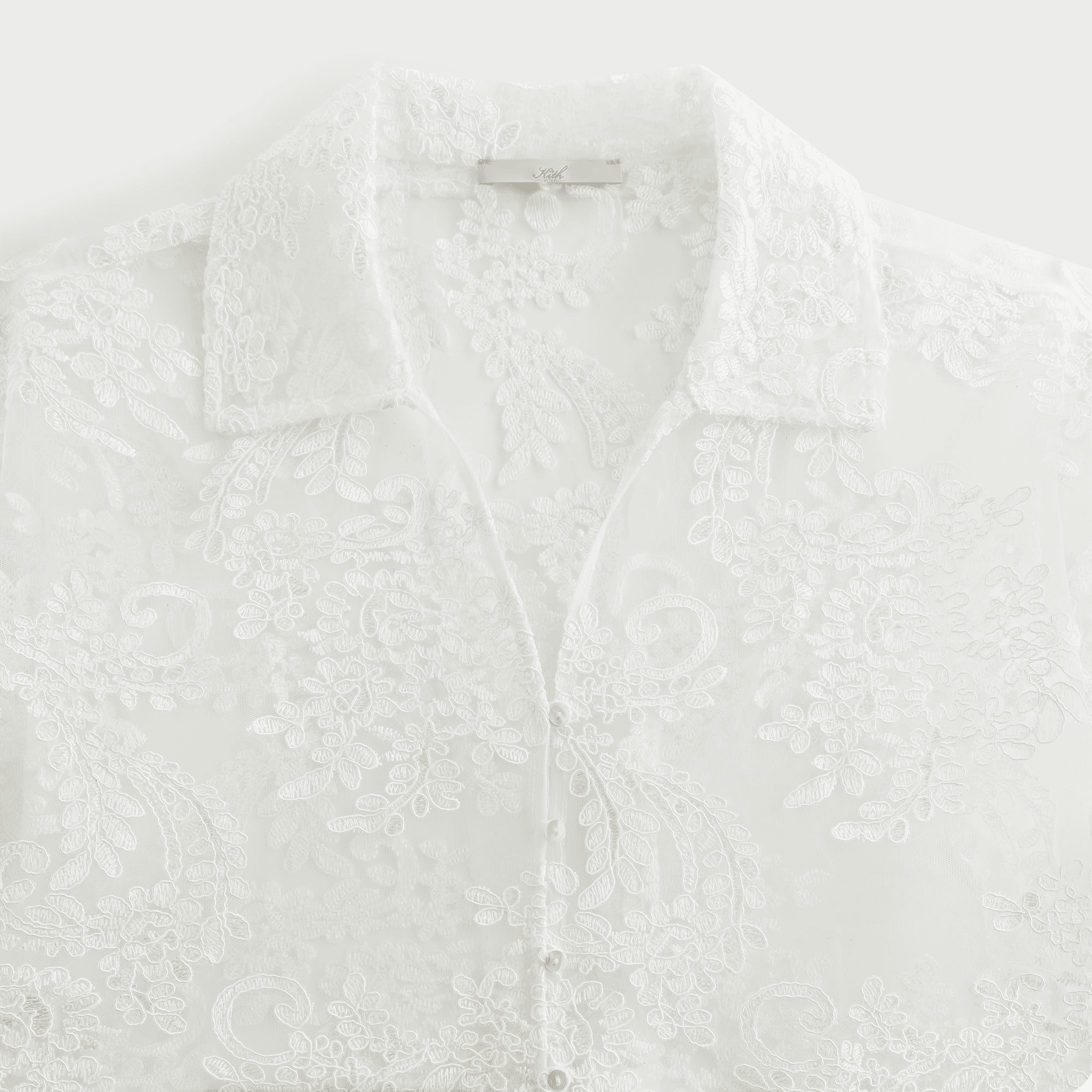 Lisa for Kith Women Laina Lace Overshirt - White — Image 3