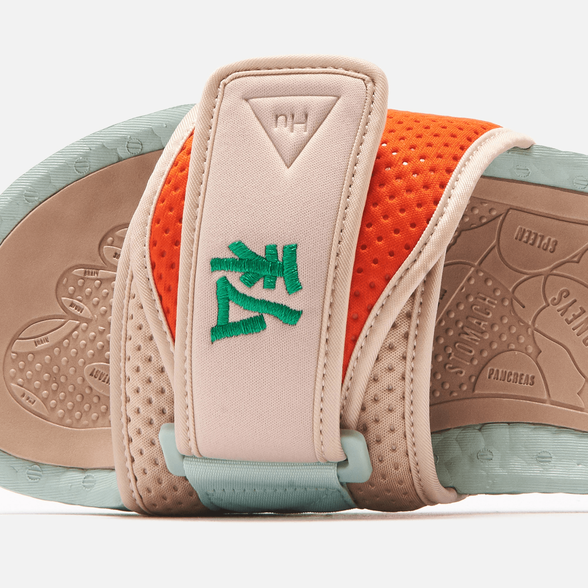 adidas Consortium x Pharrell x NIGO Chancletas HU - Green Tint / Clay Brown / Pale Nude — Image 2