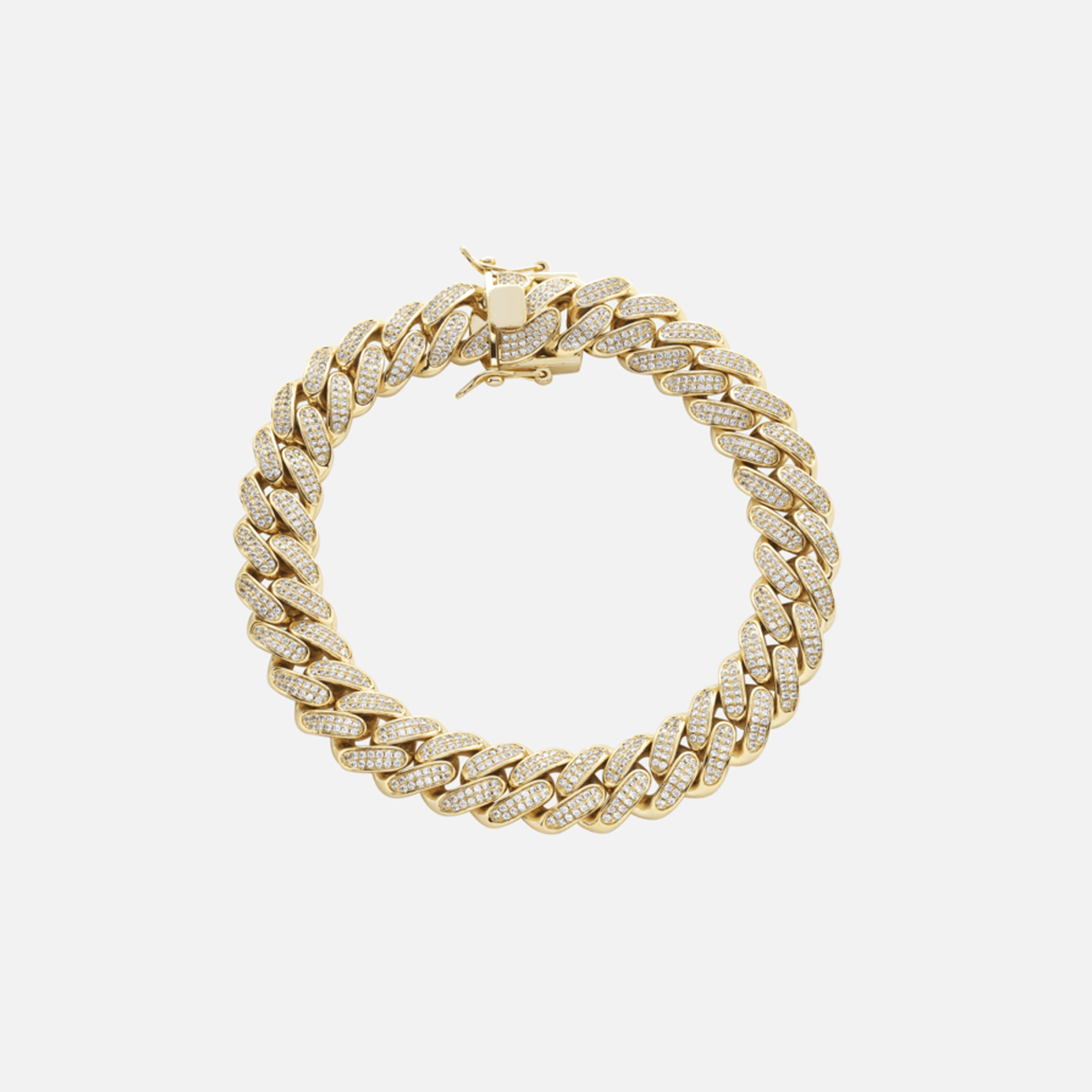 Amy Shehab Large Crystal Cuban Link Choker - Gold