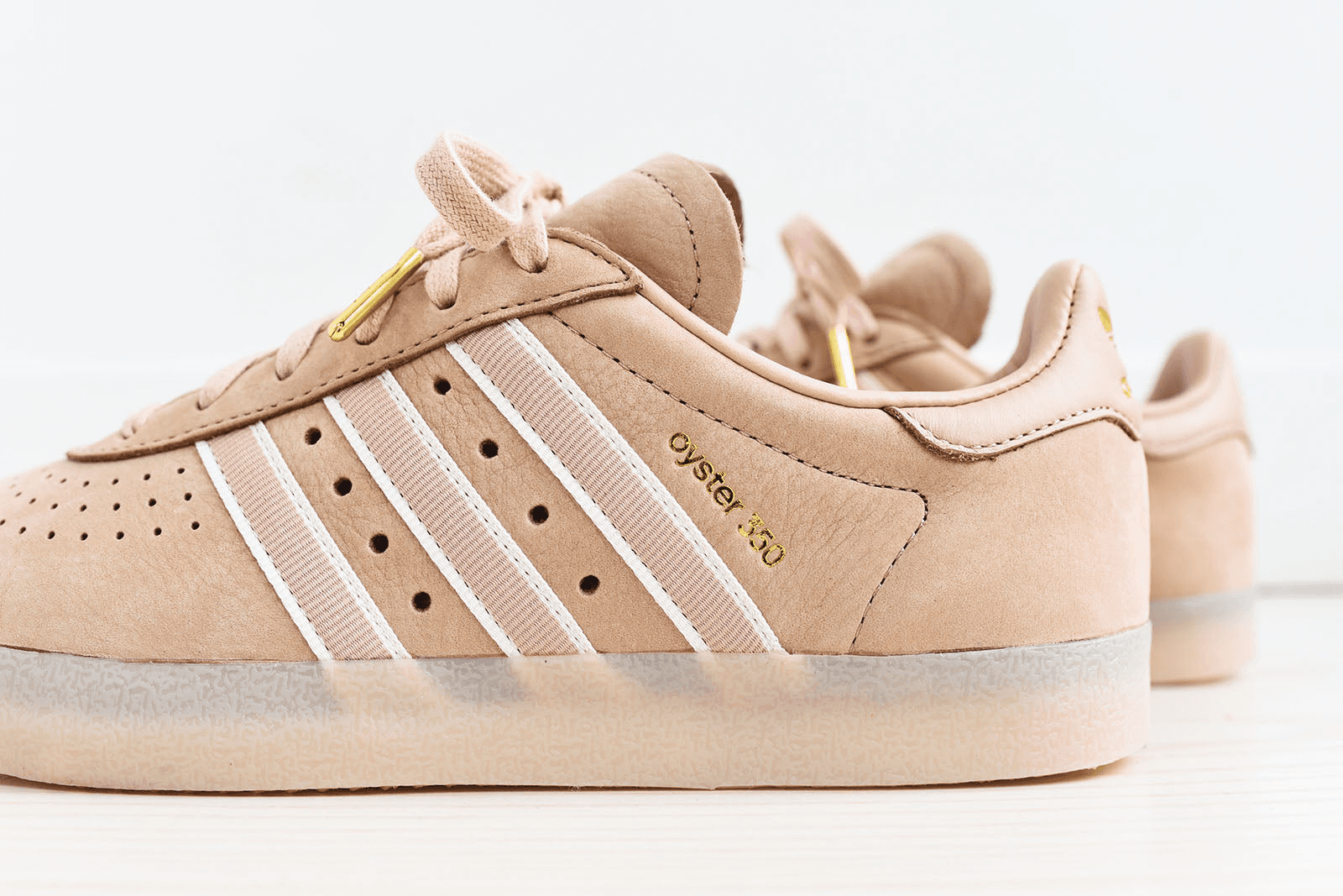 adidas x Oyster 350 - Ash Pearl / White / Gold — Image 2