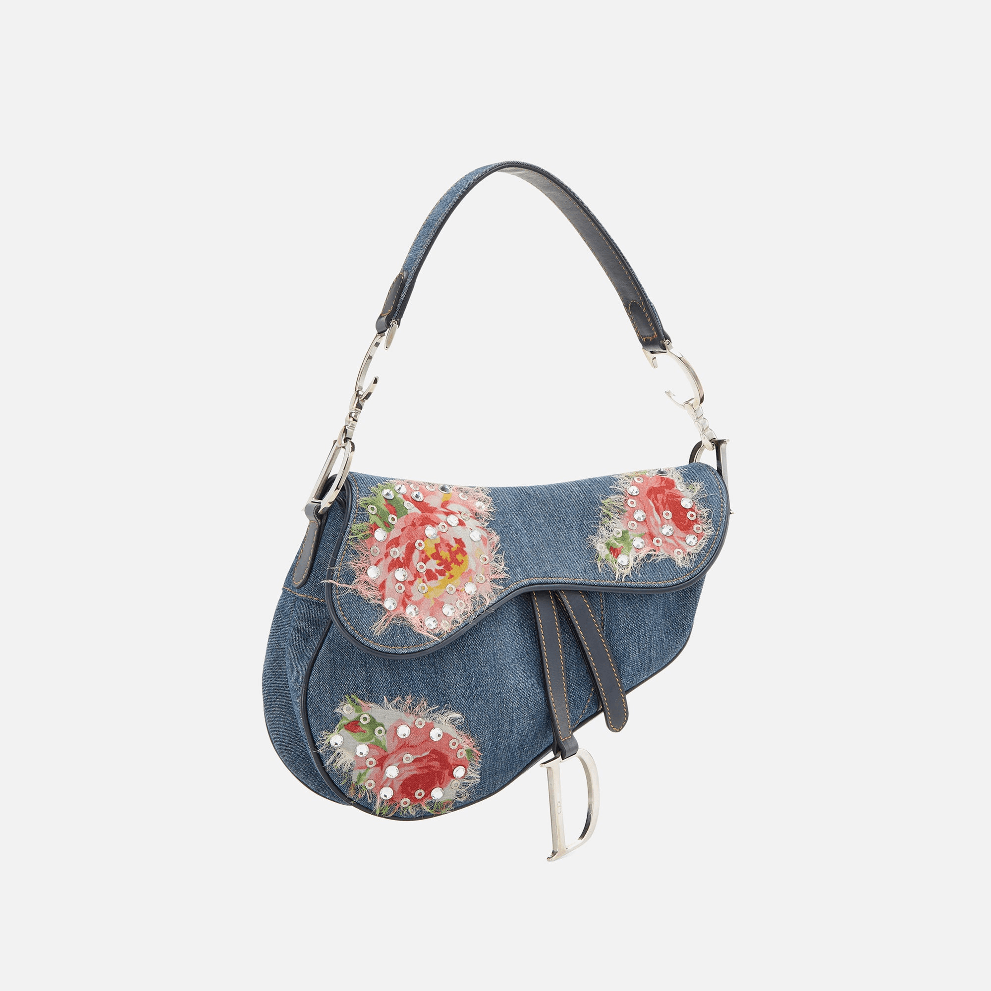 WGACA Christian Dior Embroidered Saddle - Blue — Image 3