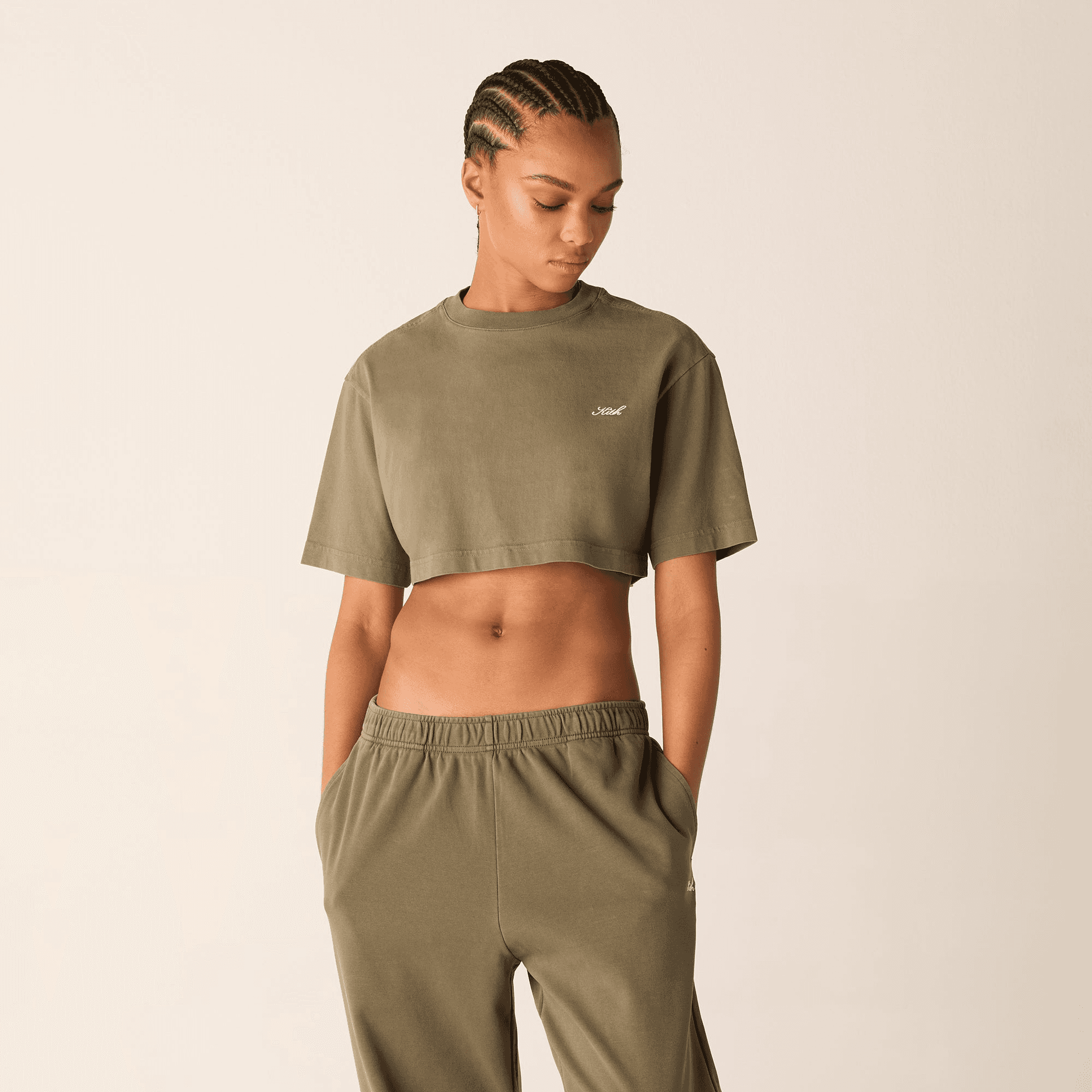 Kith Women Fei Cropped Tee - Canopy — Image 4