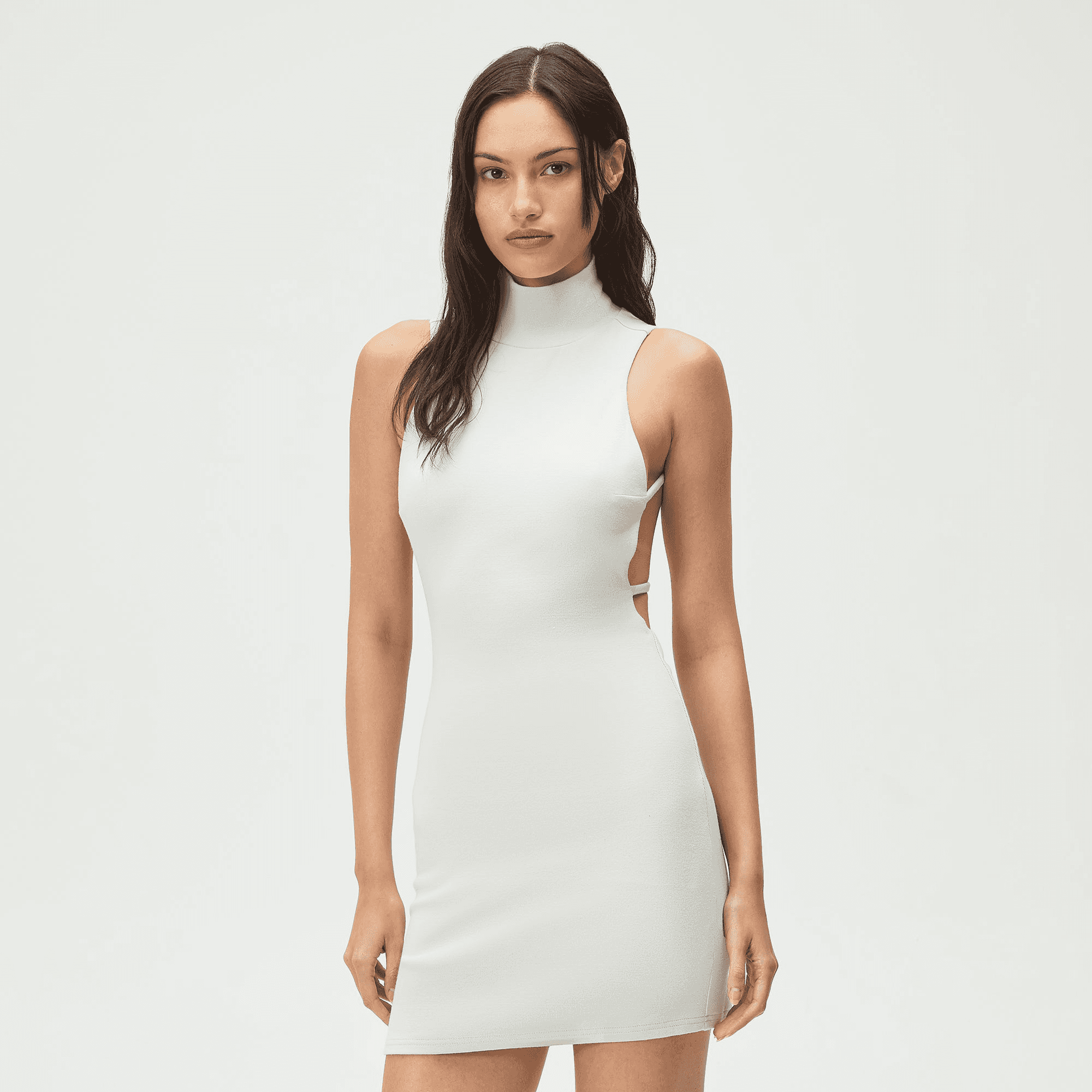 Lisa for Kith Women Nina Backless Mini Dress - Tin — Image 5