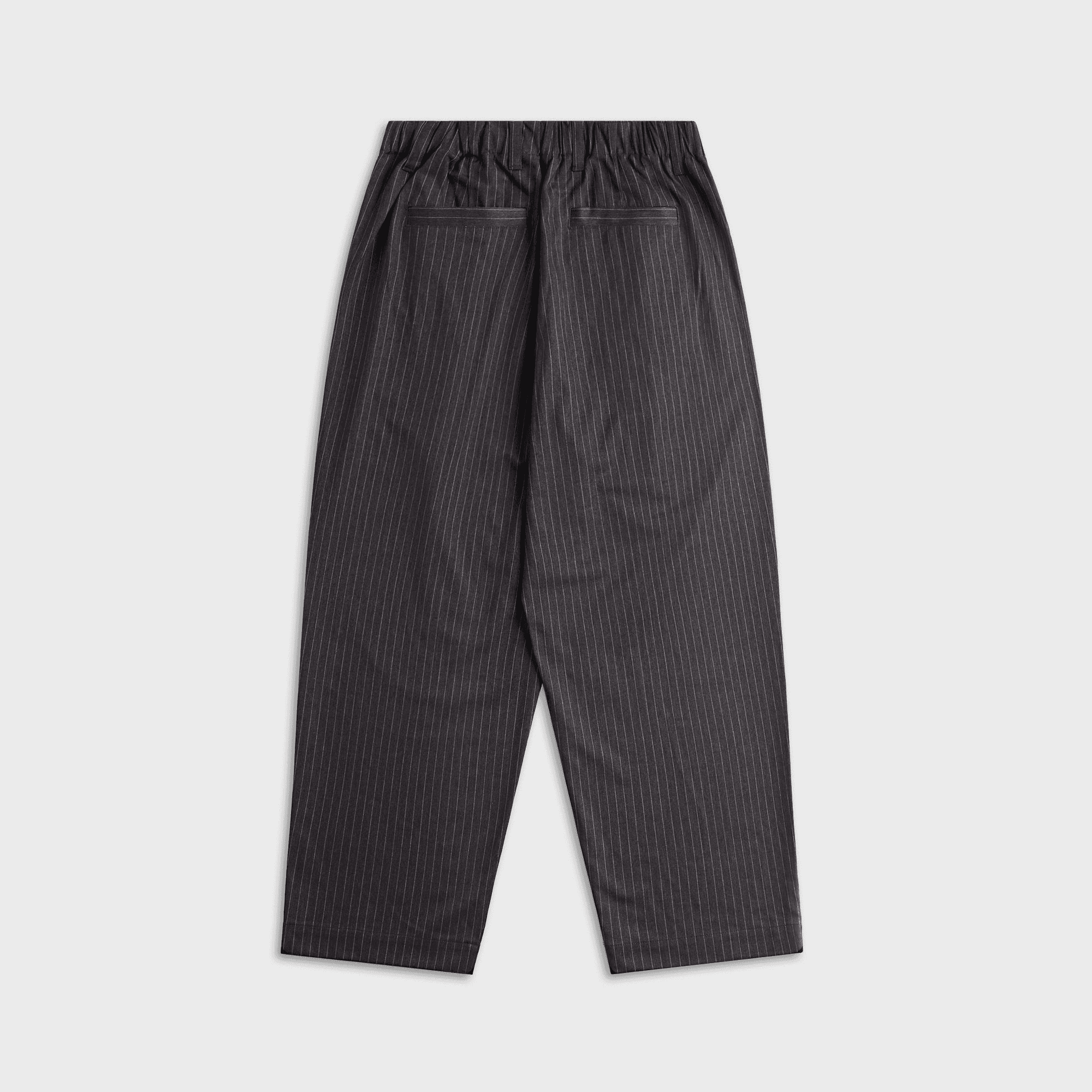 Metalwood Elastic Waist Baggy Pant - Grey Pinstripe — Image 3