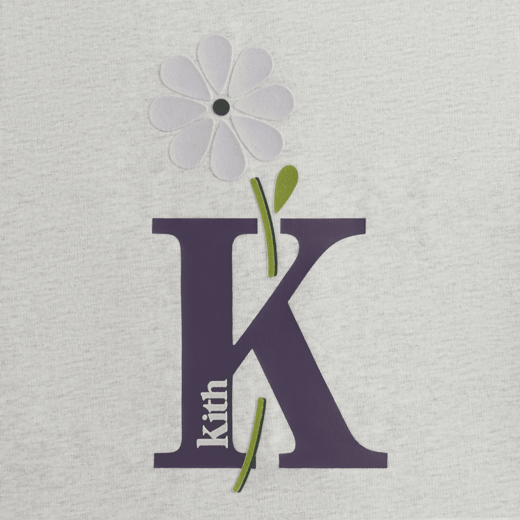 Kith Women Flocked Bouquet Vintage Tee - Light Heather Grey — Image 2