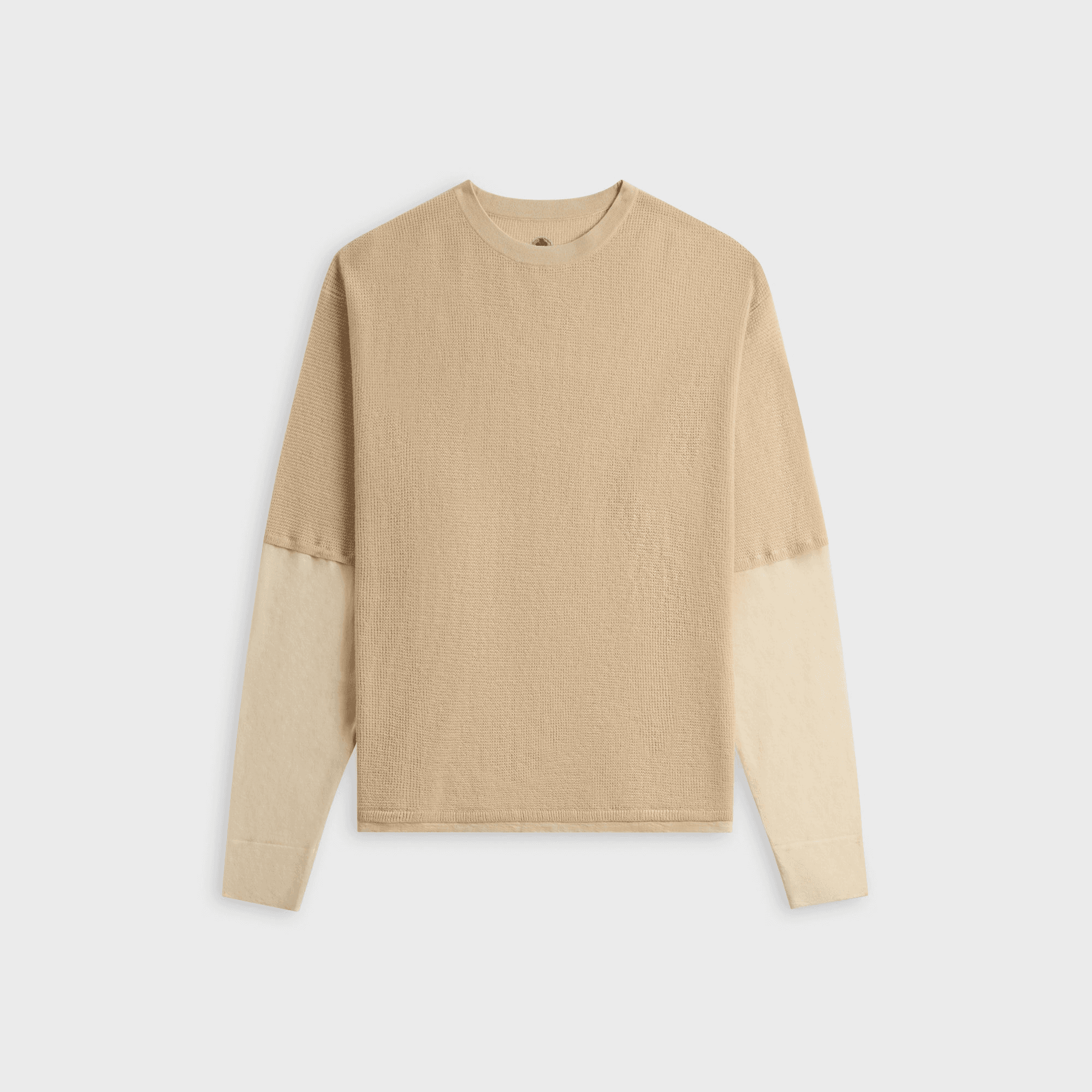 ADRIAN CASHMERE Kai Double Layer top - Cream - Image 1