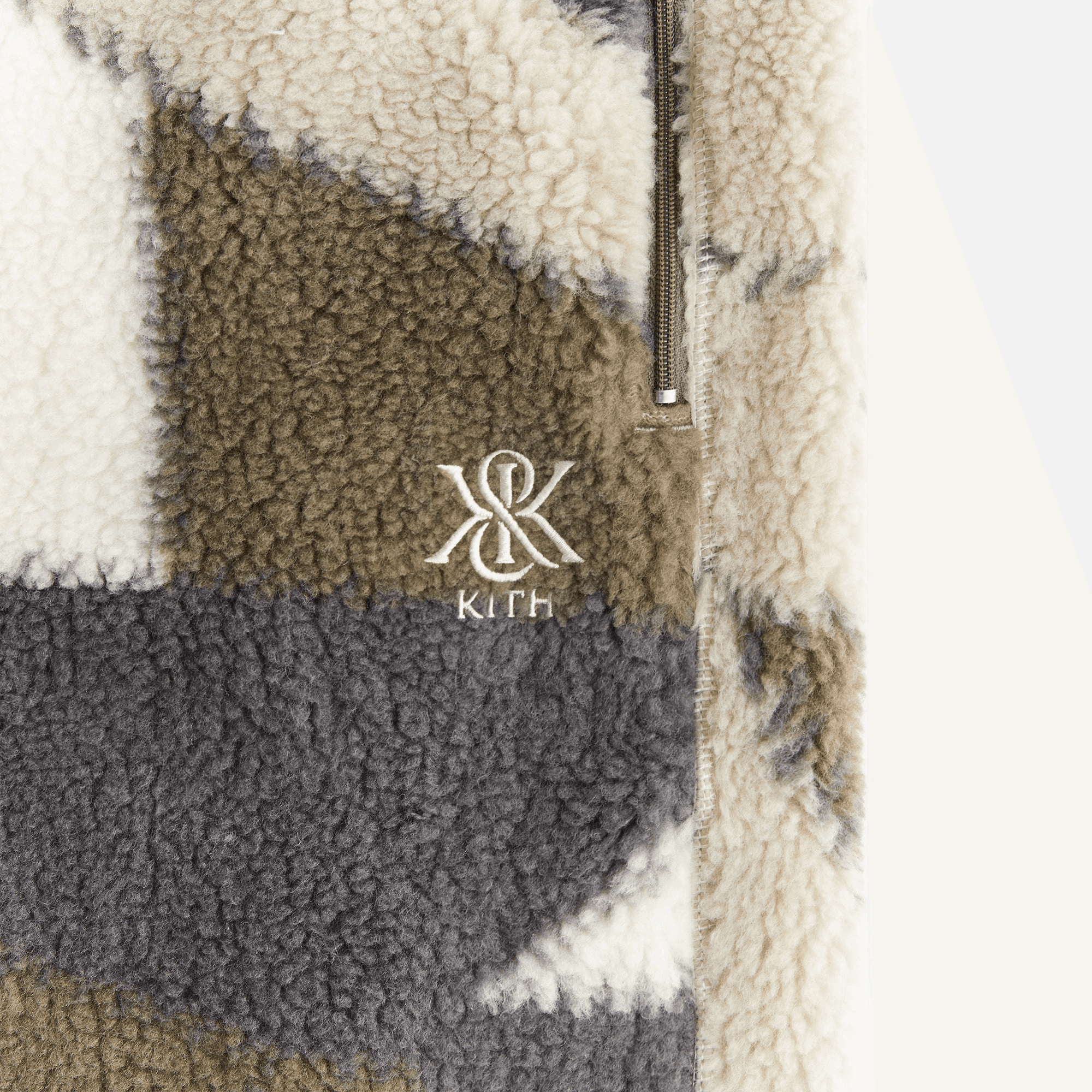 Kith Women Chelsea III Patchwork Fleece Jogger - Plaster — Image 3