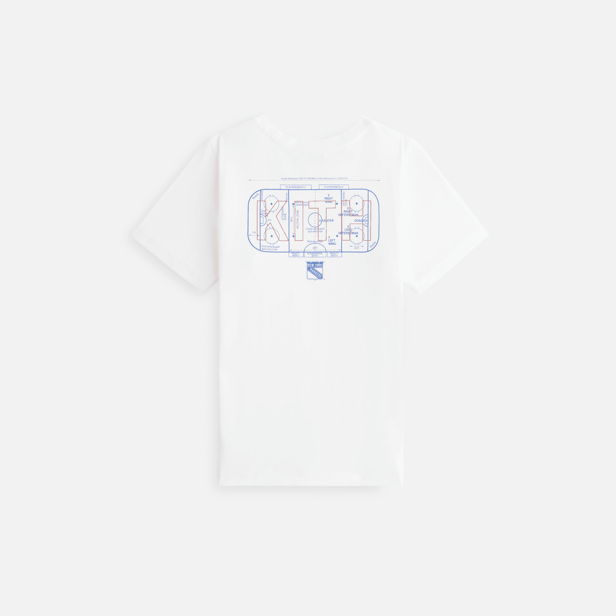 Kith Kids for the New York Rangers Hat Trick Rink Tee - White — Image 5