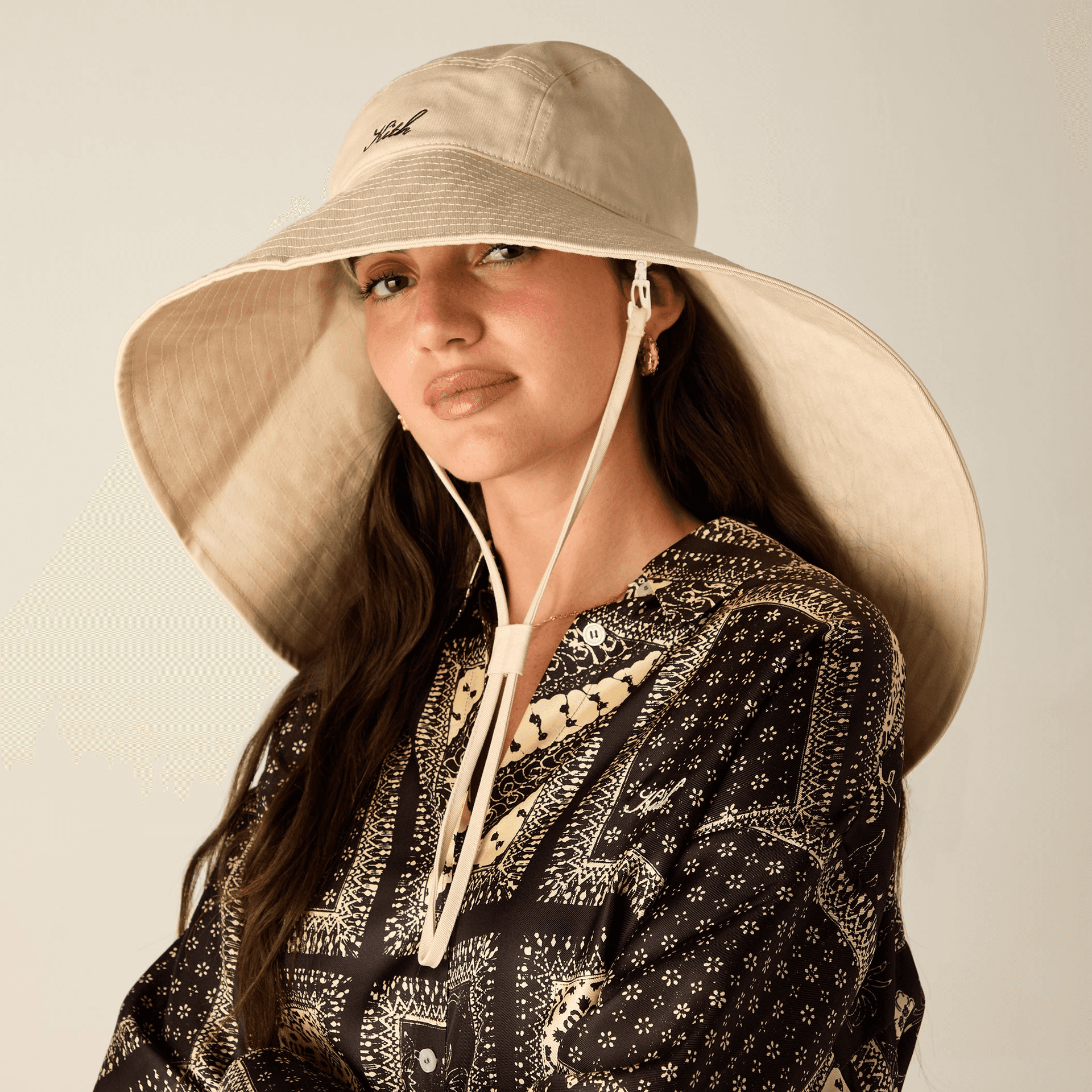 Kith Women Asymmetrical Wide Brim Boonie Hat - Waffle — Image 3