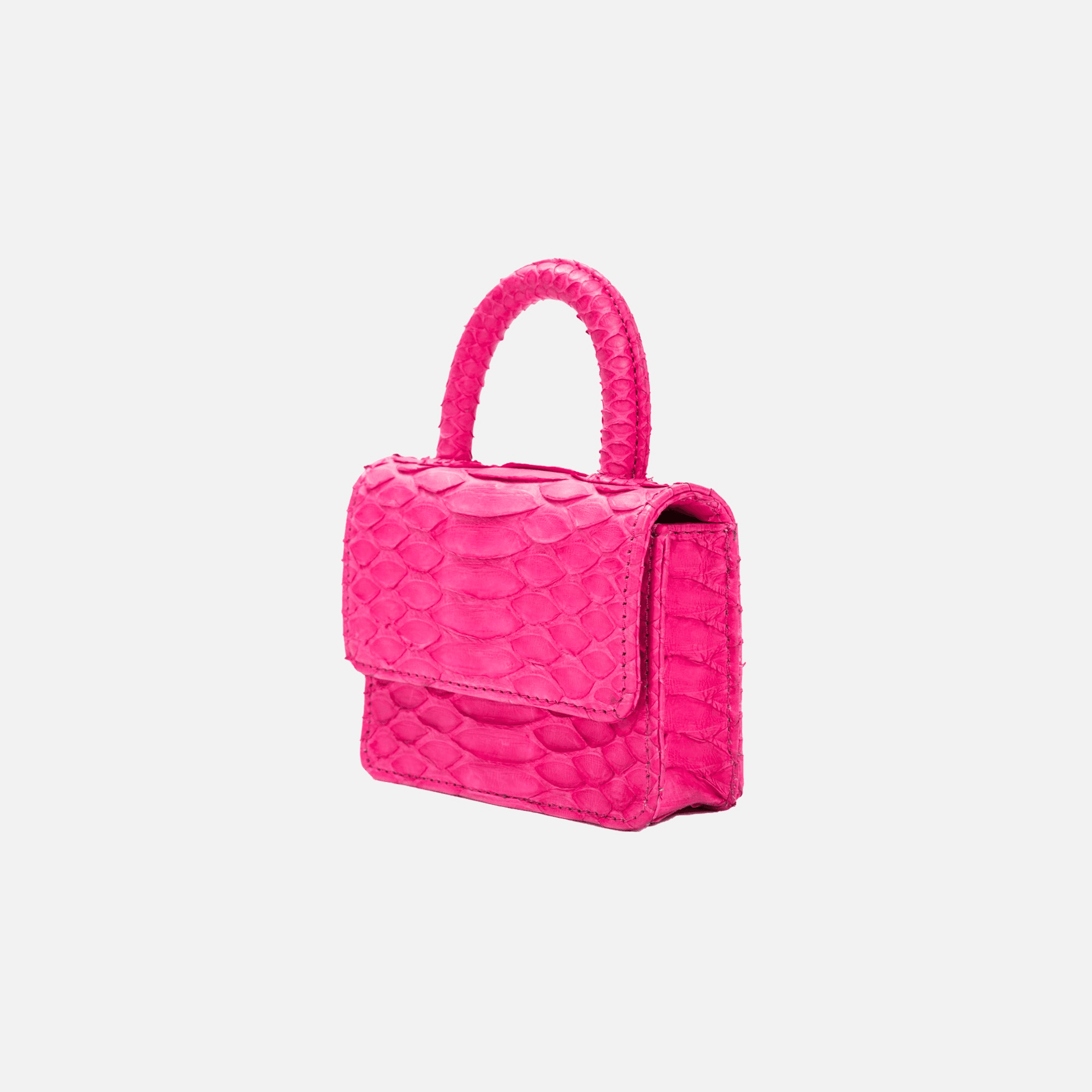Gelareh Mizrahi Mico Mini Python Top Handle Bag - Hot Pink — Image 2