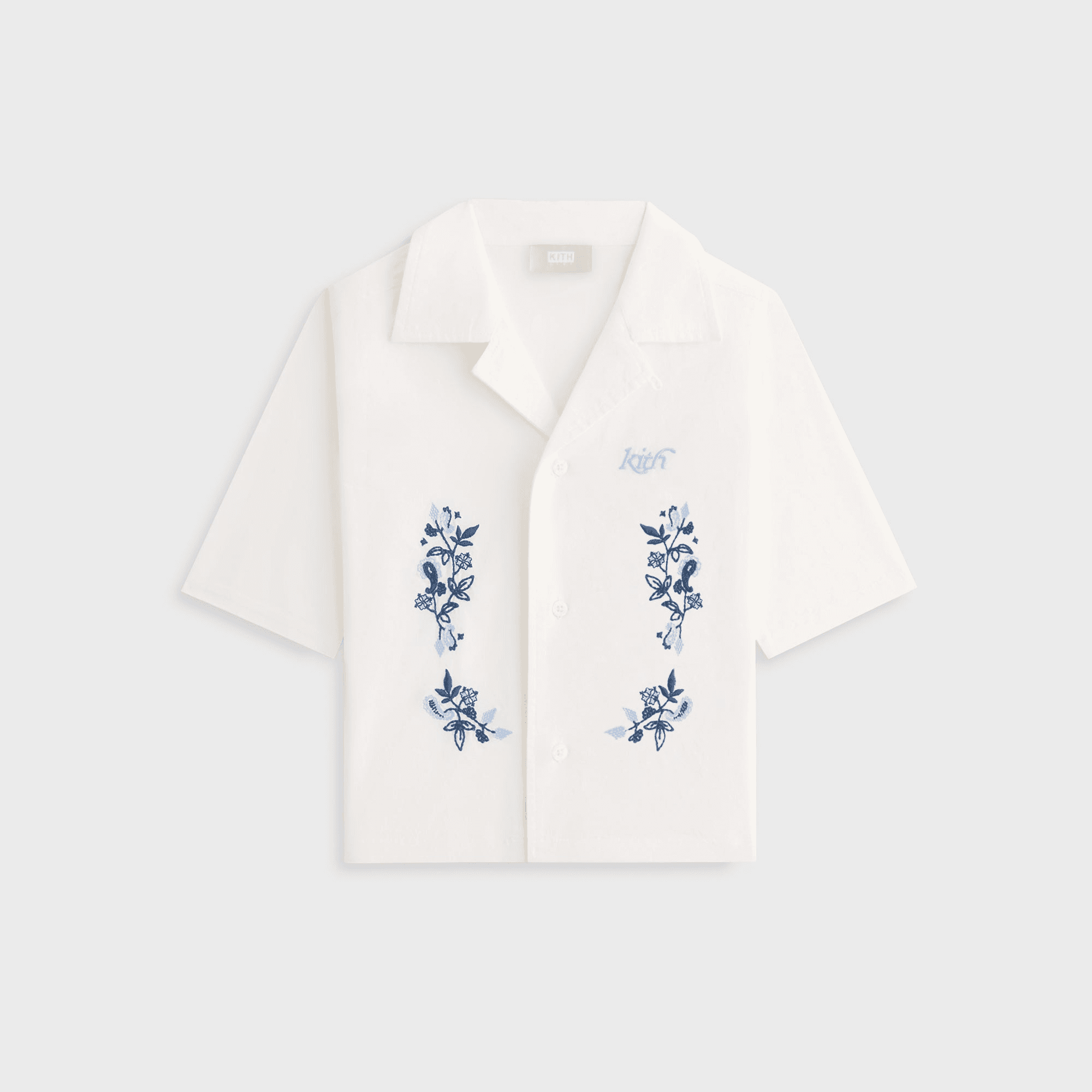 Kith Kids Novelty Thompson Camp Collar Shirt - White