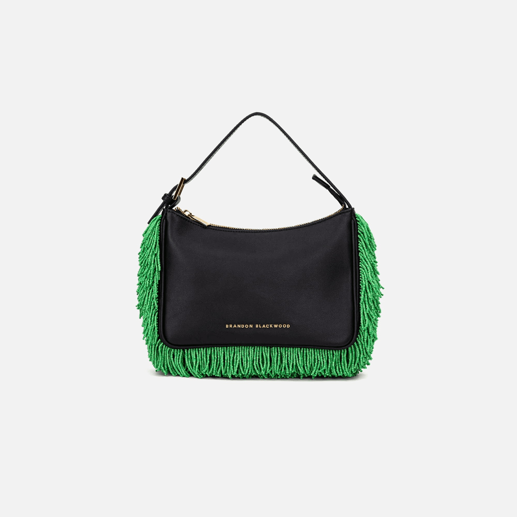 Brandon Blackwood Beaded Cortni Bag - Black Green
