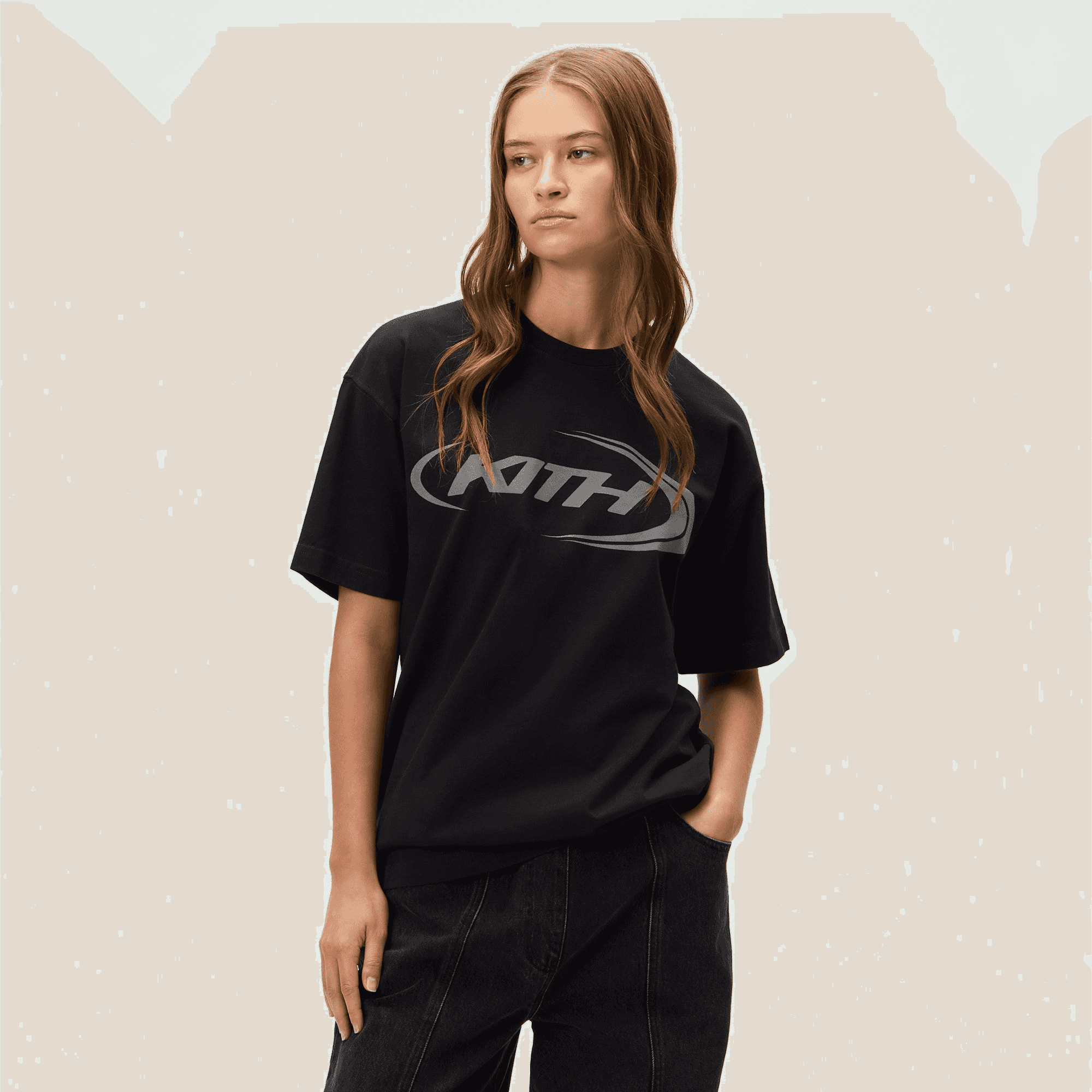 Kith Women Vintage Outline Logo Tee - Black — Image 4