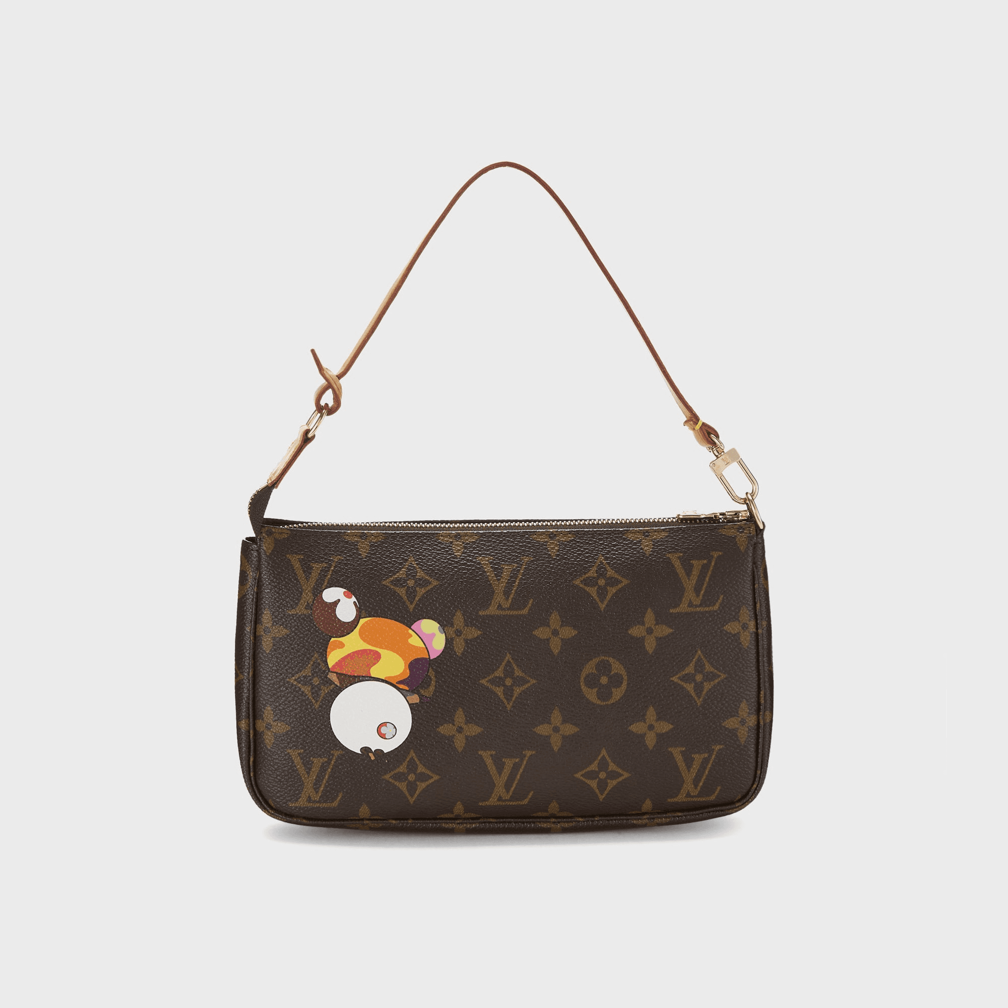 WGACA Louis Vuitton Murakami Panda Pochette Accessories V2 - Brown — Image 2