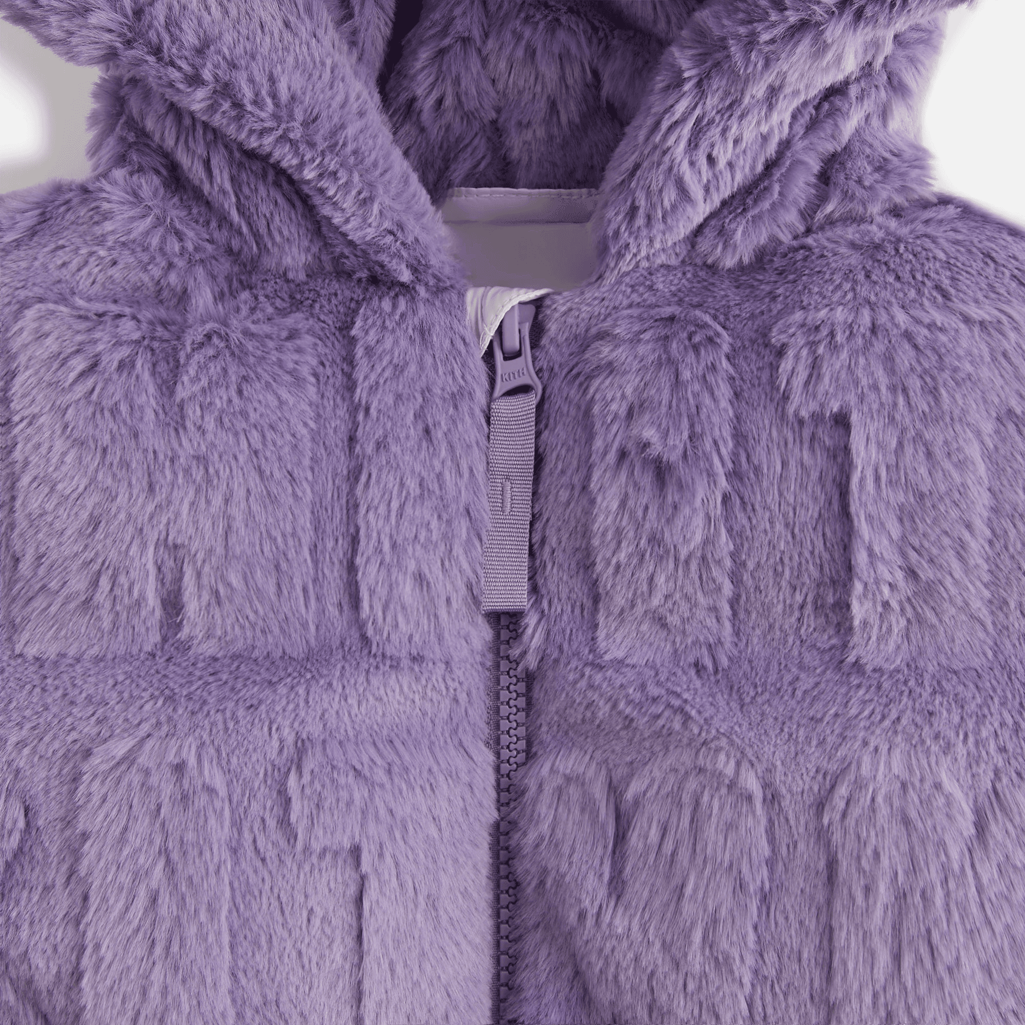 Kith Kids Monogram Faux Fur Crop Jacket - Lavender — Image 4