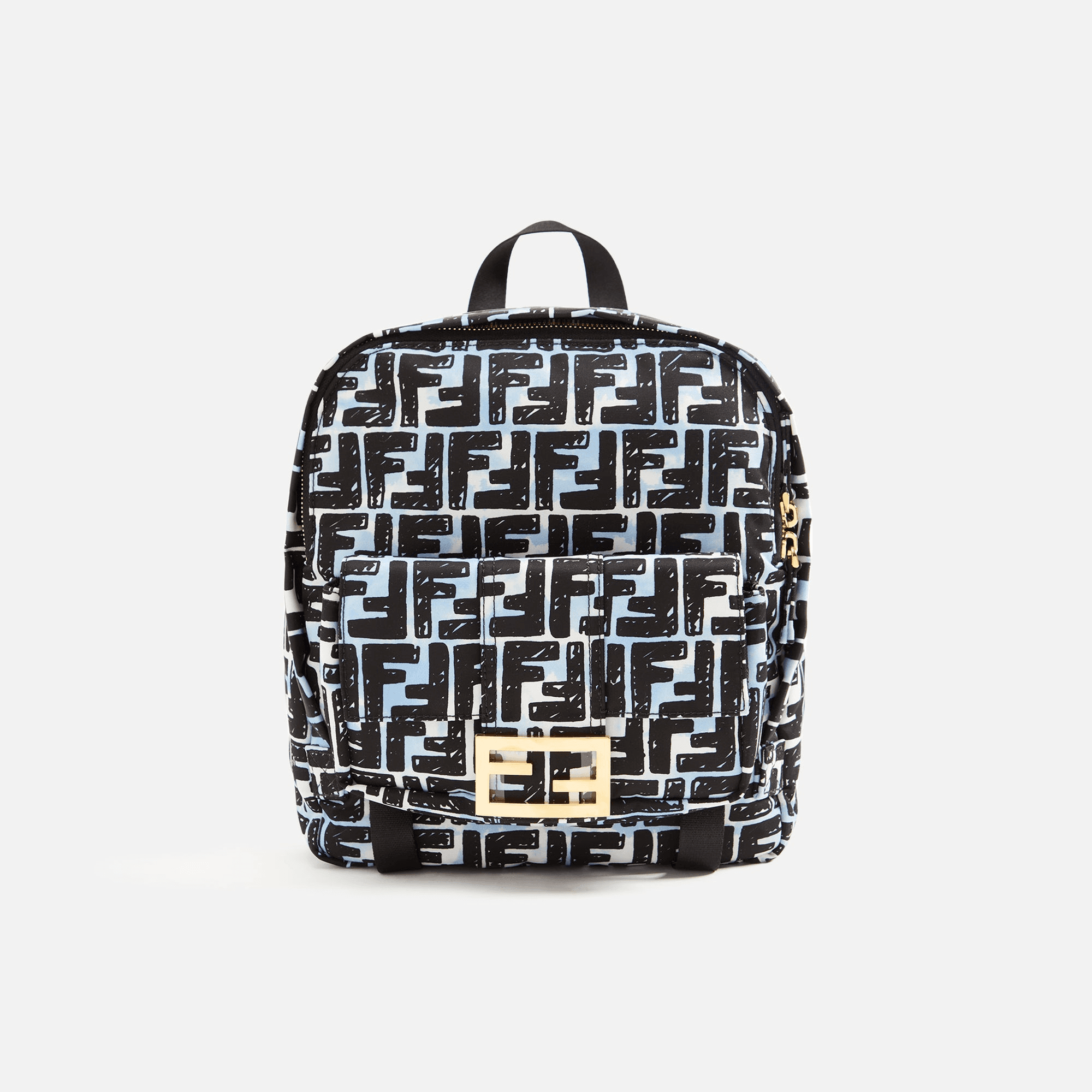 WGACA Fendi Nylon Logo Printed Backpack - Multi