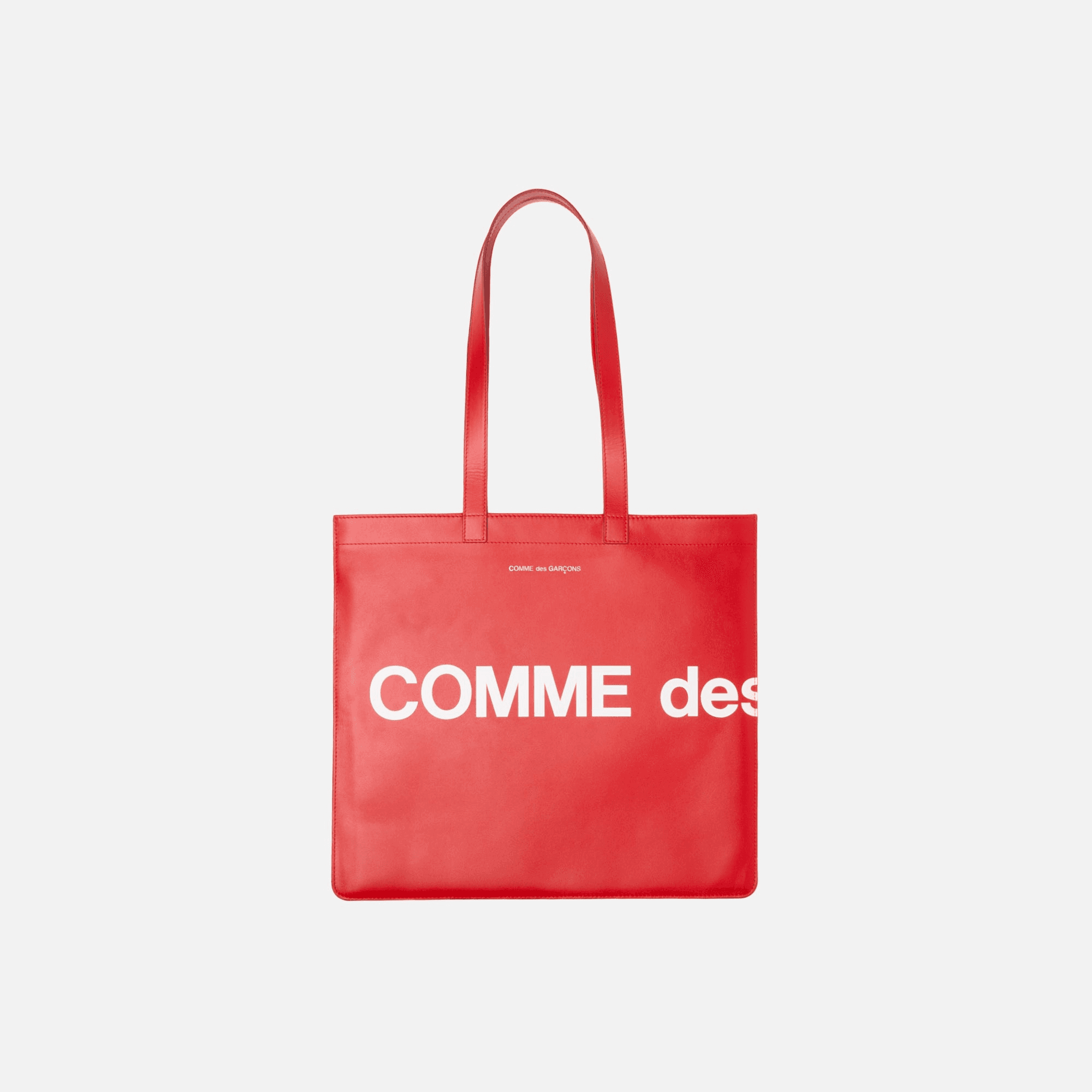 CDG Pocket Huge Logo Tote - Red