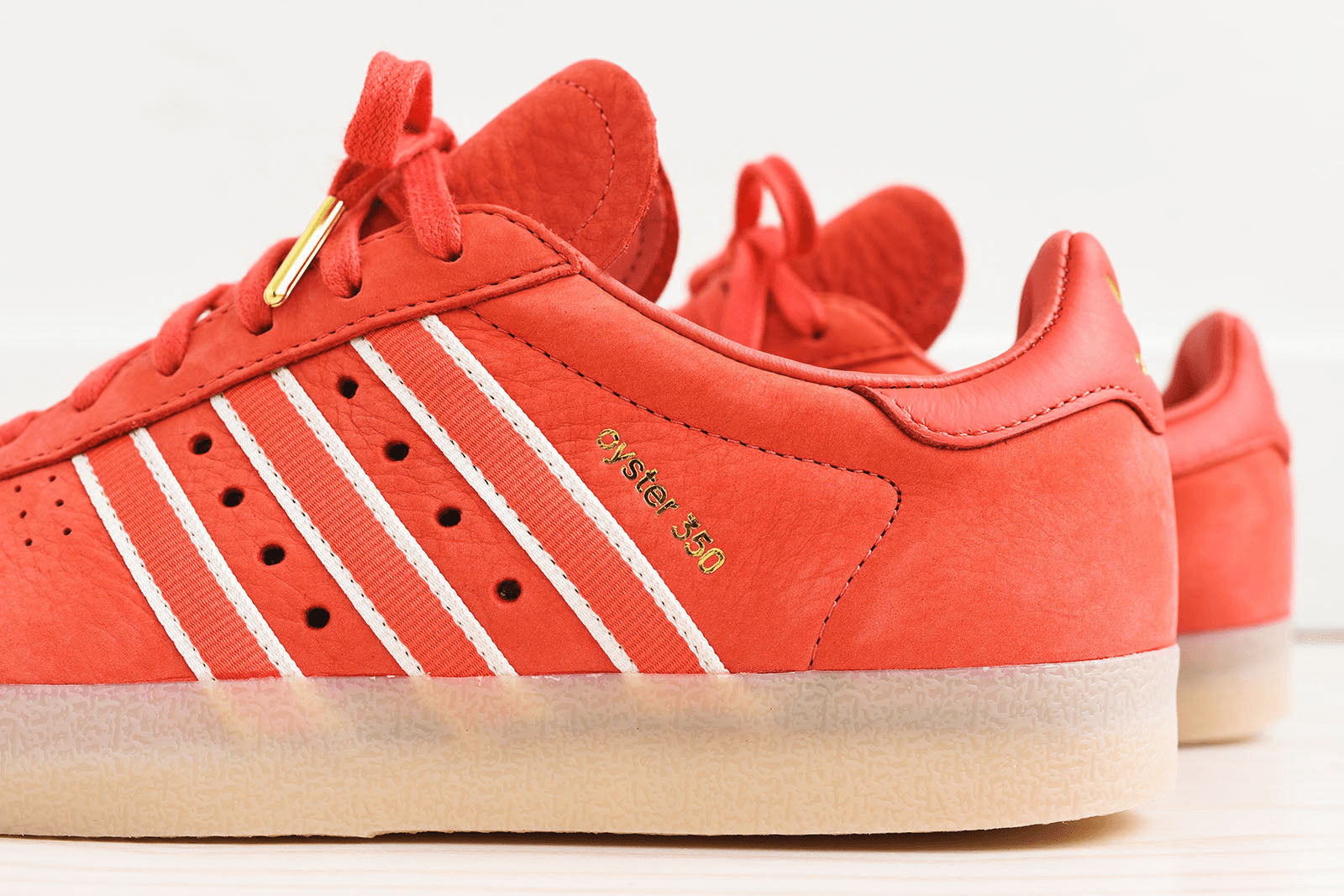 adidas x Oyster 350 - Scarlet / White / Gold — Image 2