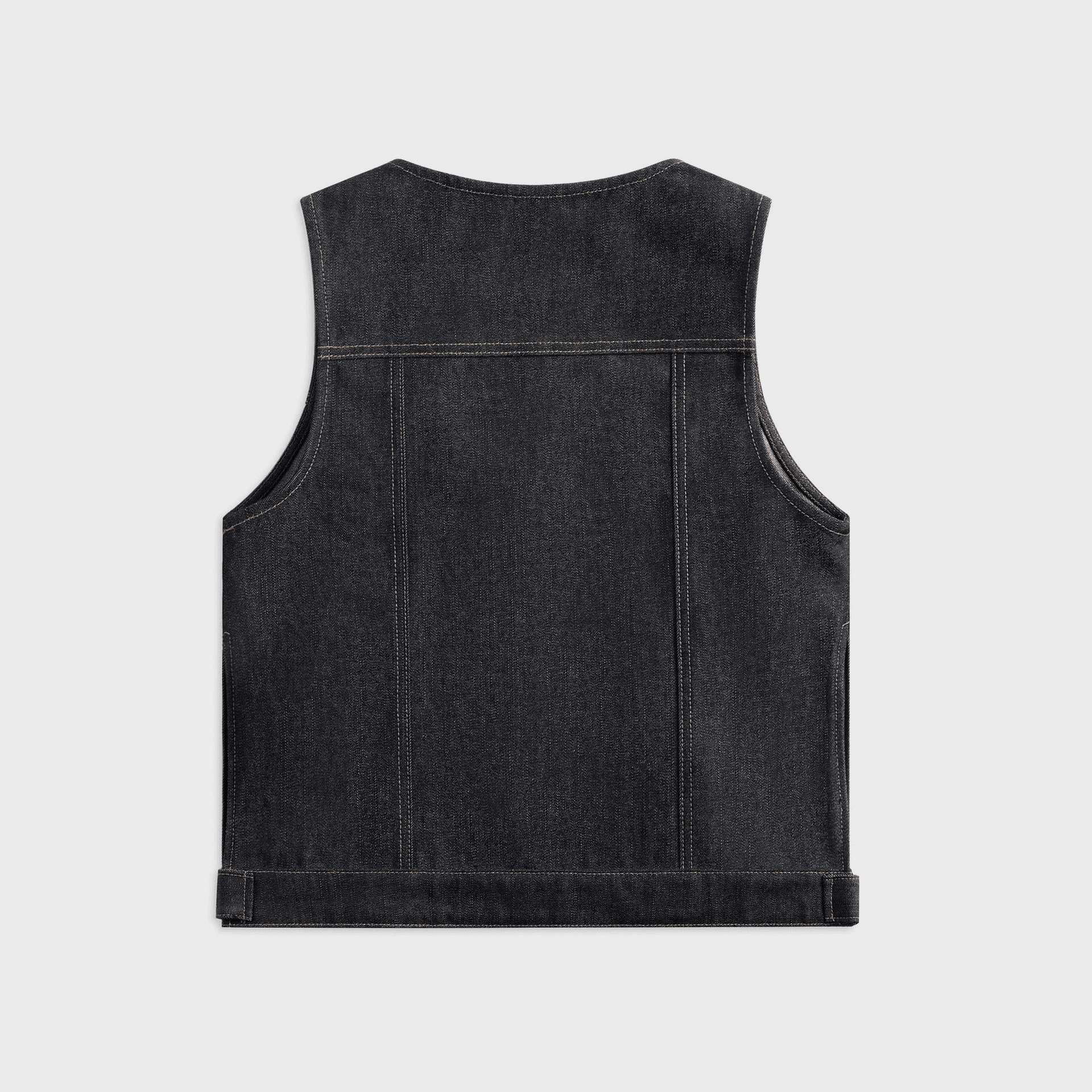 Veneda Carter Boxy Vest - Denim — Image 3