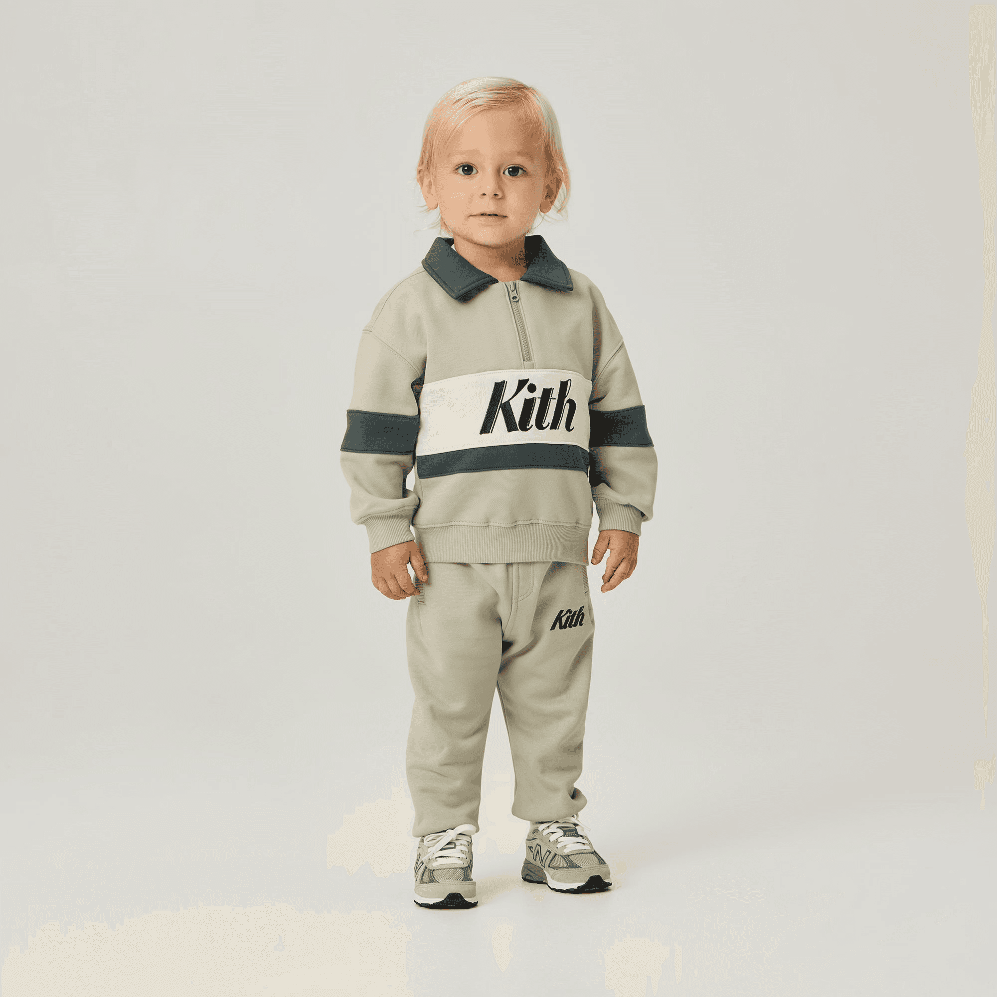 Kith Baby Nelson Quarter Zip Rugby - Pacify — Image 5