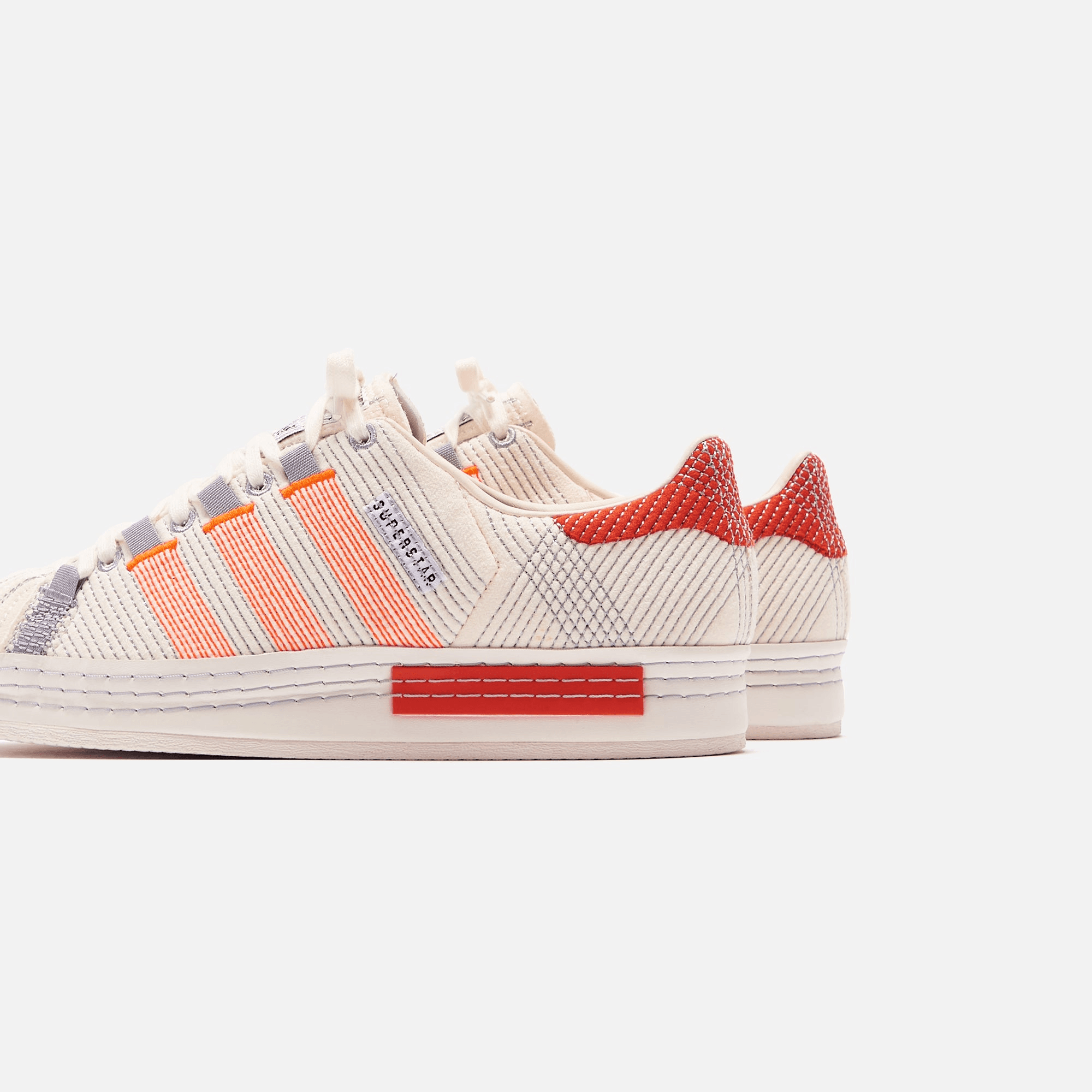 adidas Consortium x Craig Green Superstar - Off White / Bright Red / Grey — Image 2