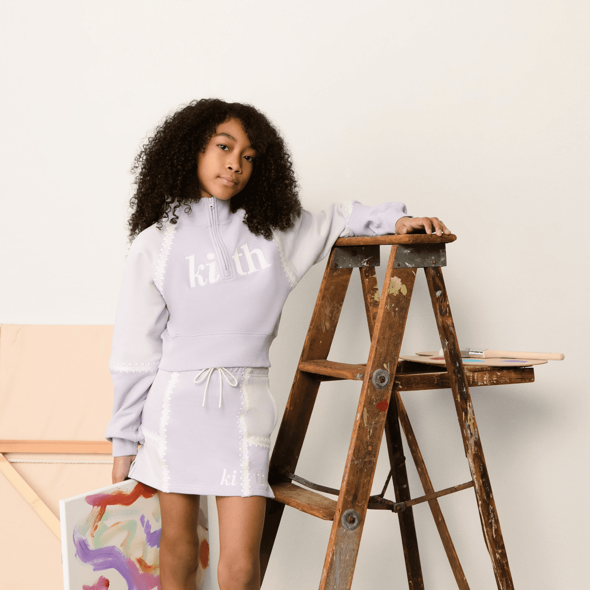 Kith Kids Color-Blocked Vale Fallon Quarter Zip - Echo — Image 5