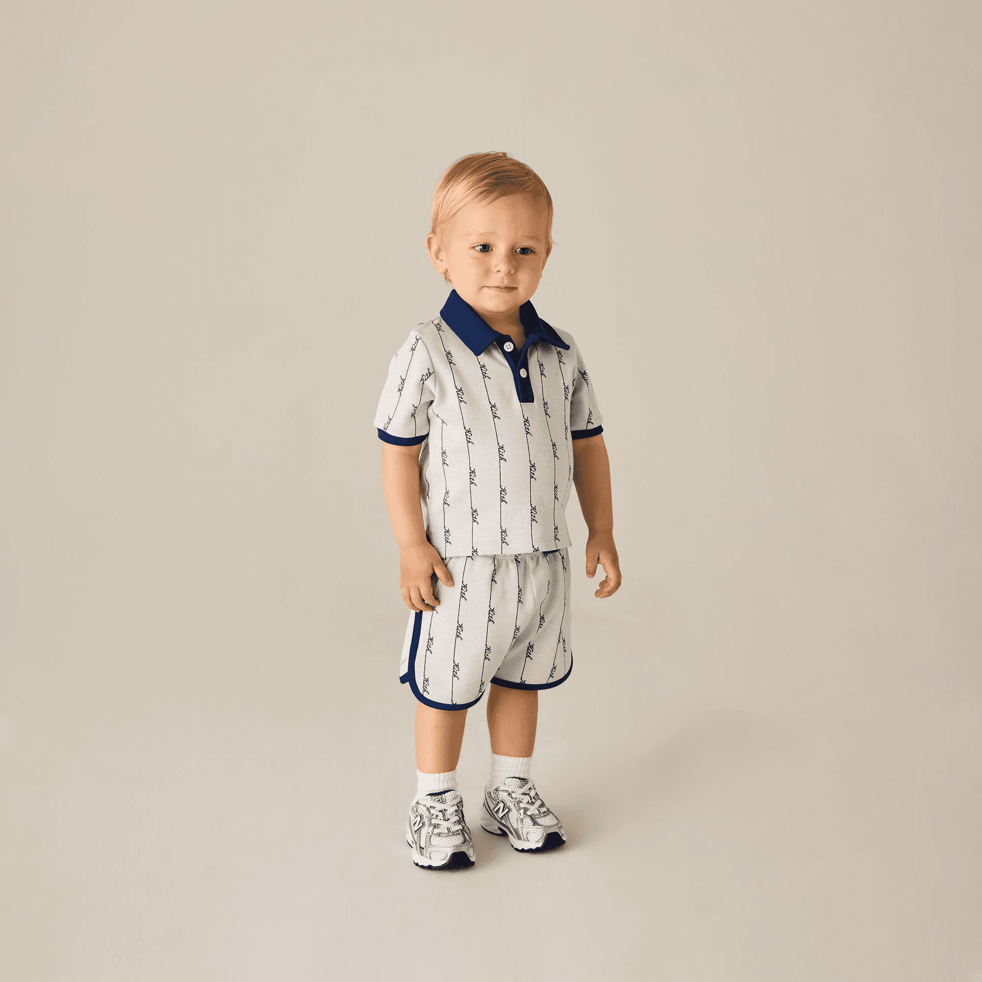 Kith Baby Script Knit Tilden Polo - Sandrift — Image 5