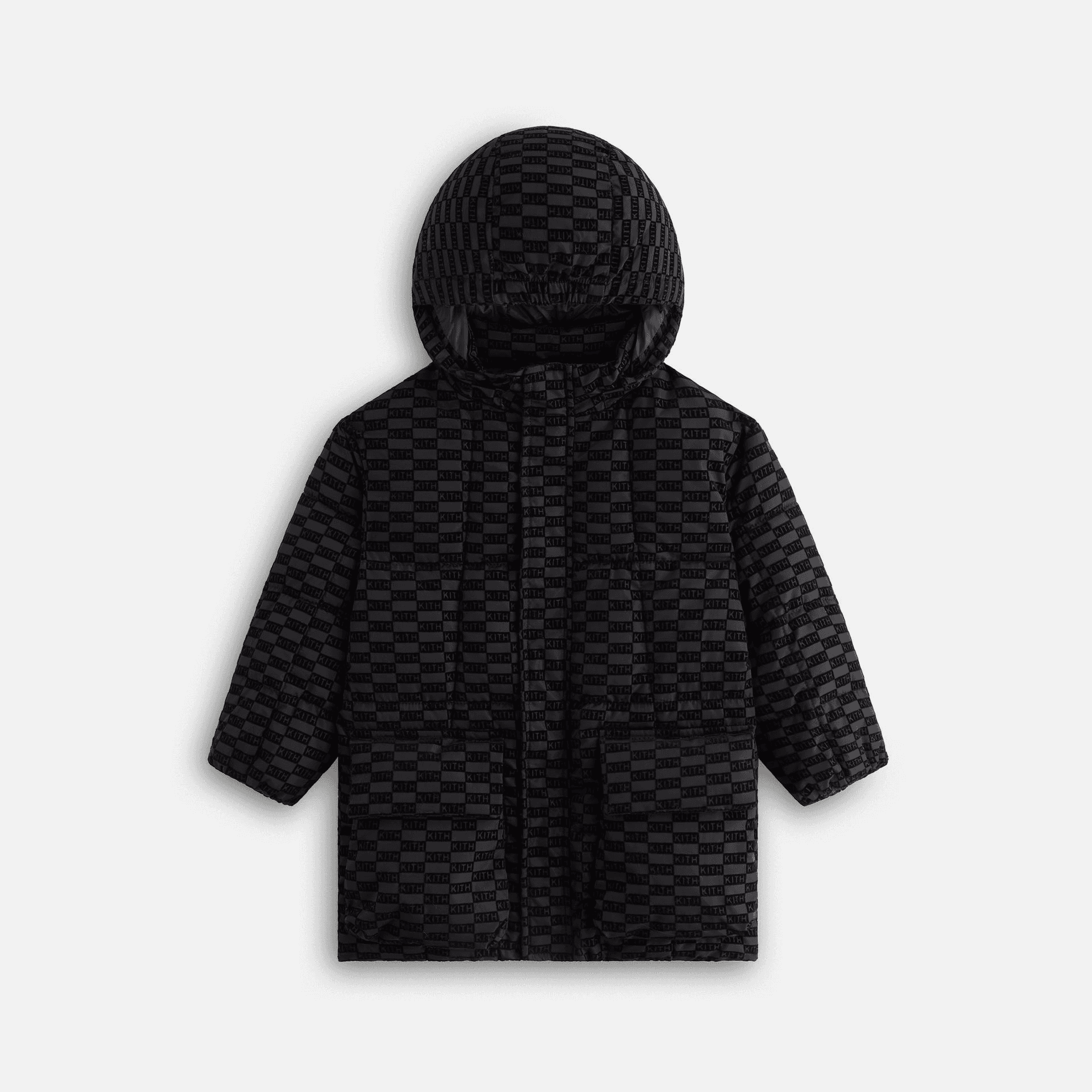 Kith Kids Flocked Puffer Coat - Black — Image 5