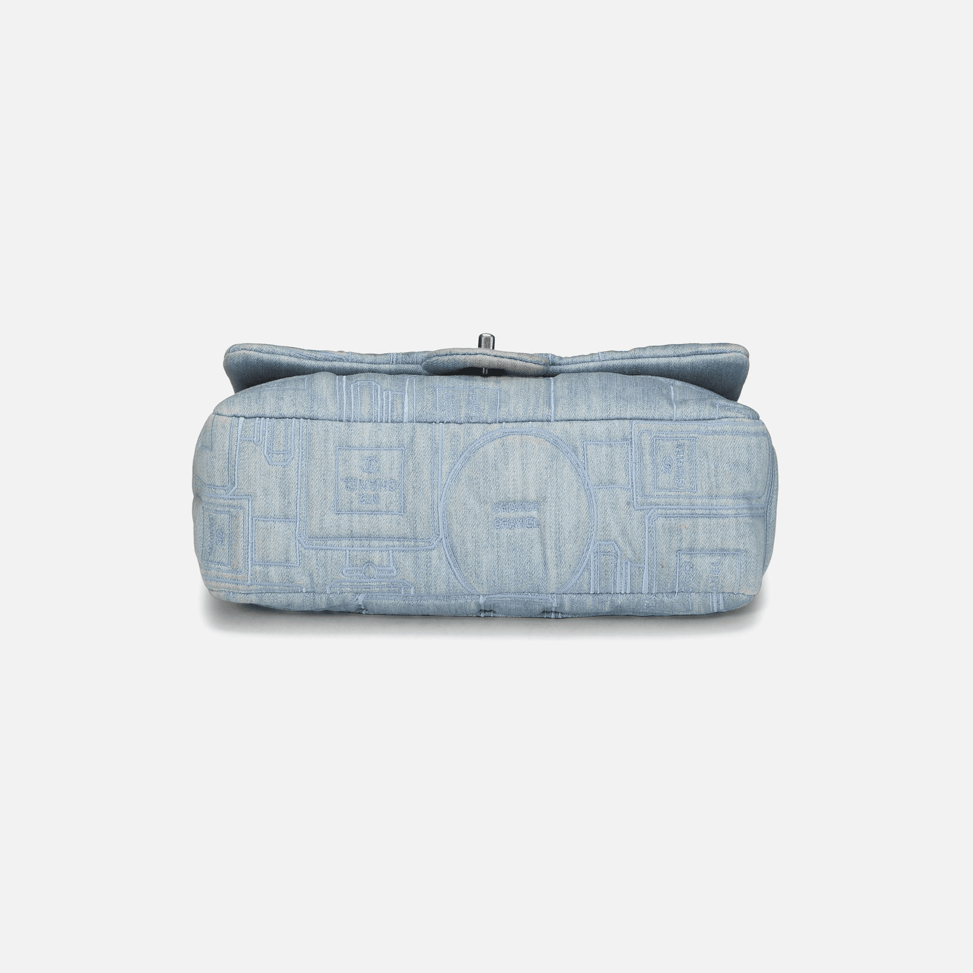 WGACA Chanel Blue Denim Perfume Half Flap Jumbo Bag - Blue Denim — Image 4
