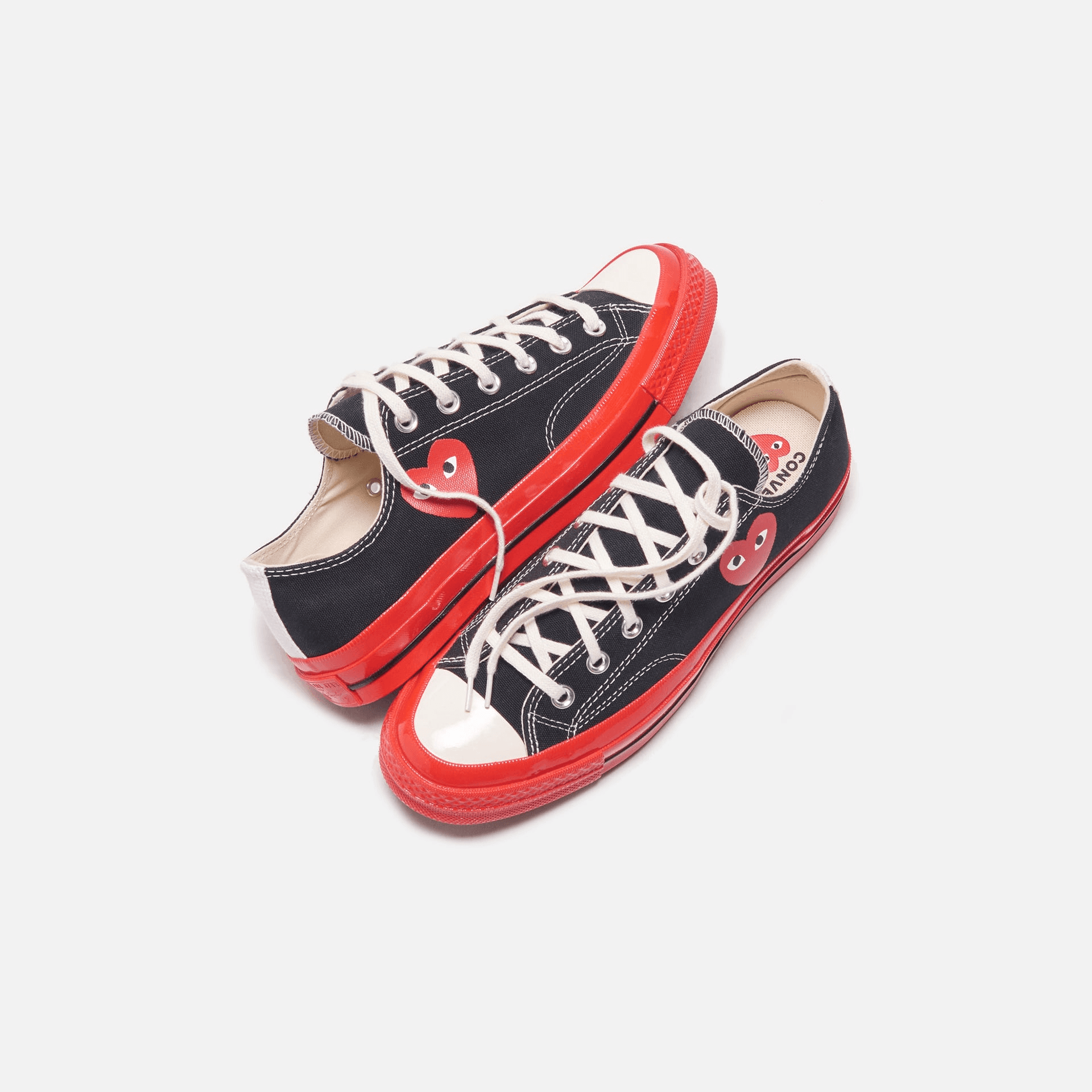 Converse x Comme des Garçons CDG Play Red Sole Low Top - Black — Image 2