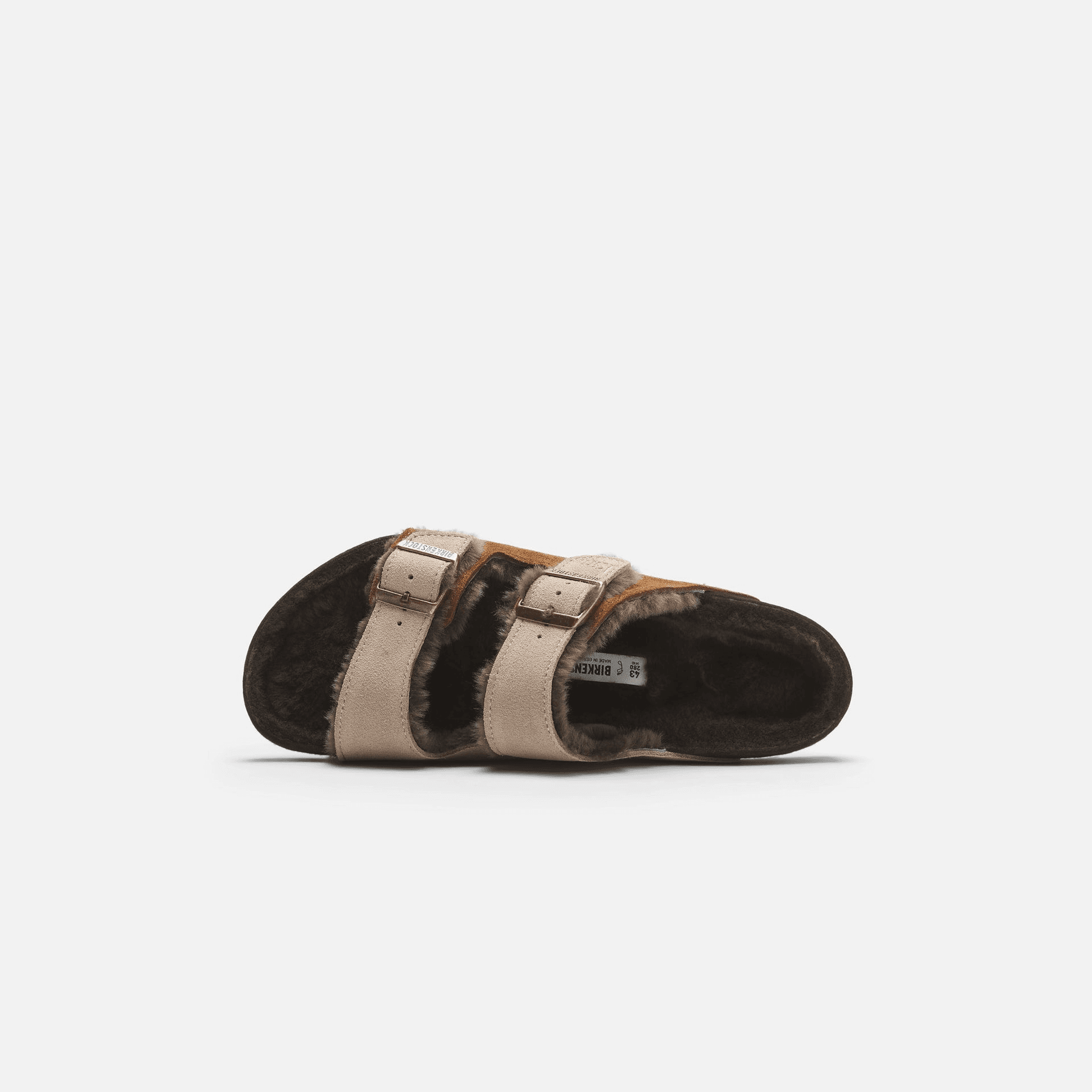 Kith Women for Birkenstock Arizona Shearling - Mink / Dark Brown — Image 7