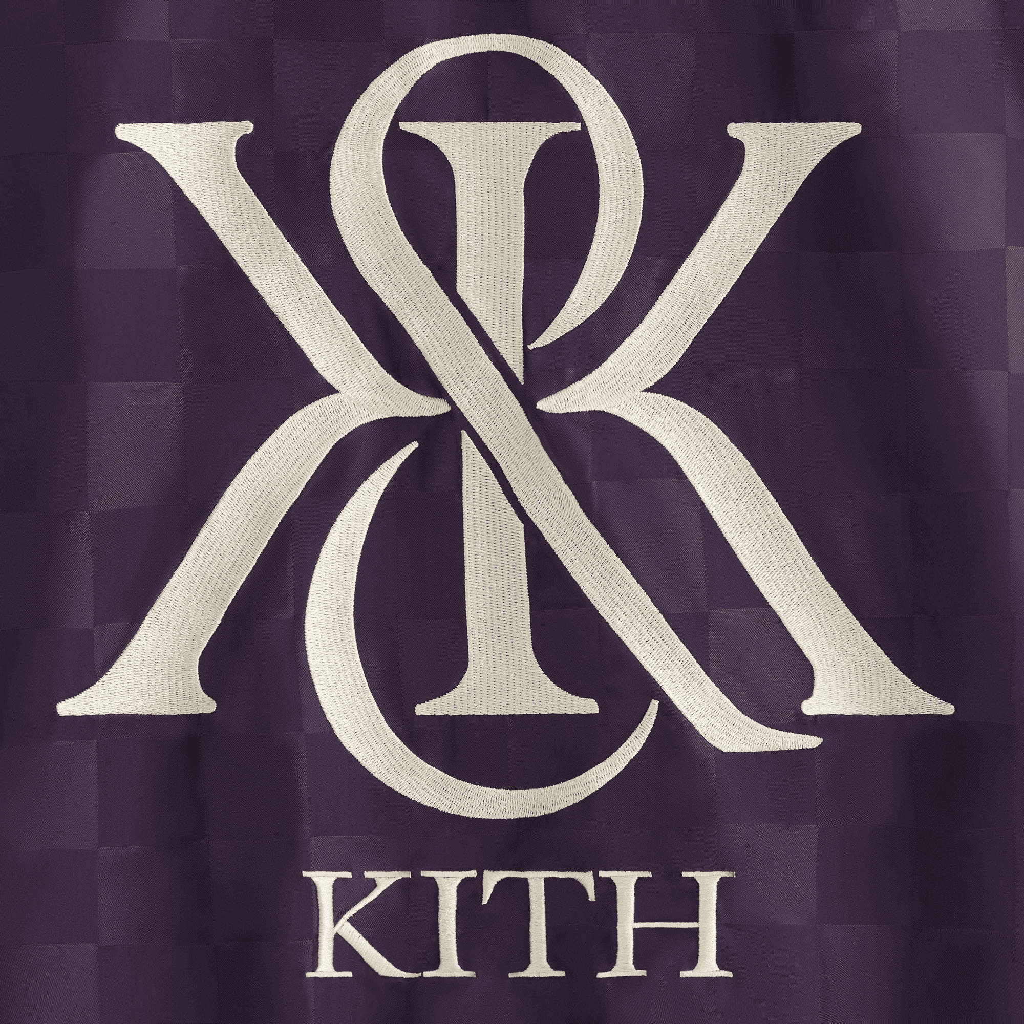 Kith Women Checkered Satin Dayton Combo Pullover - Nightshade — Image 2
