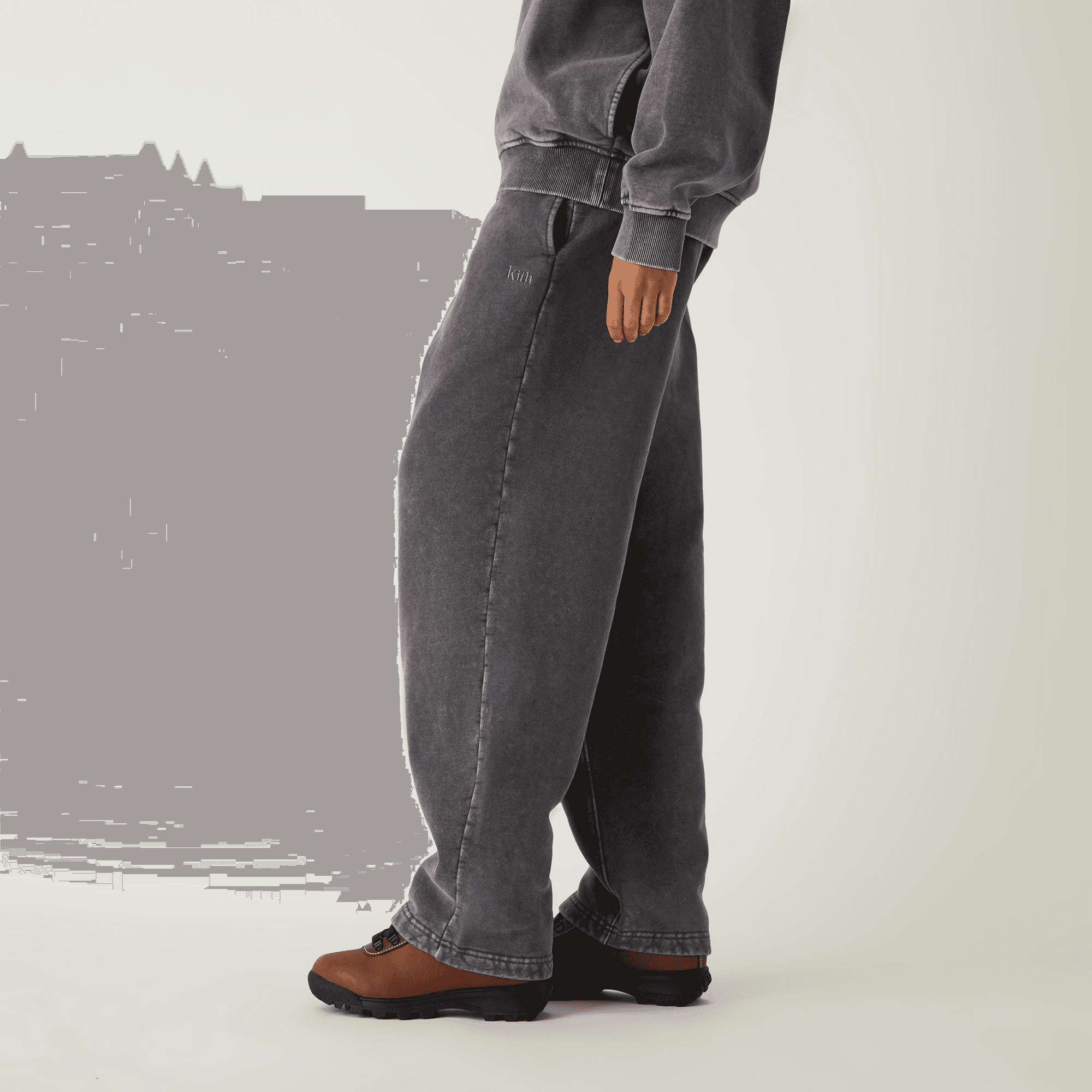 Kith Women Ava Sueded Track Pant - Black — Image 5