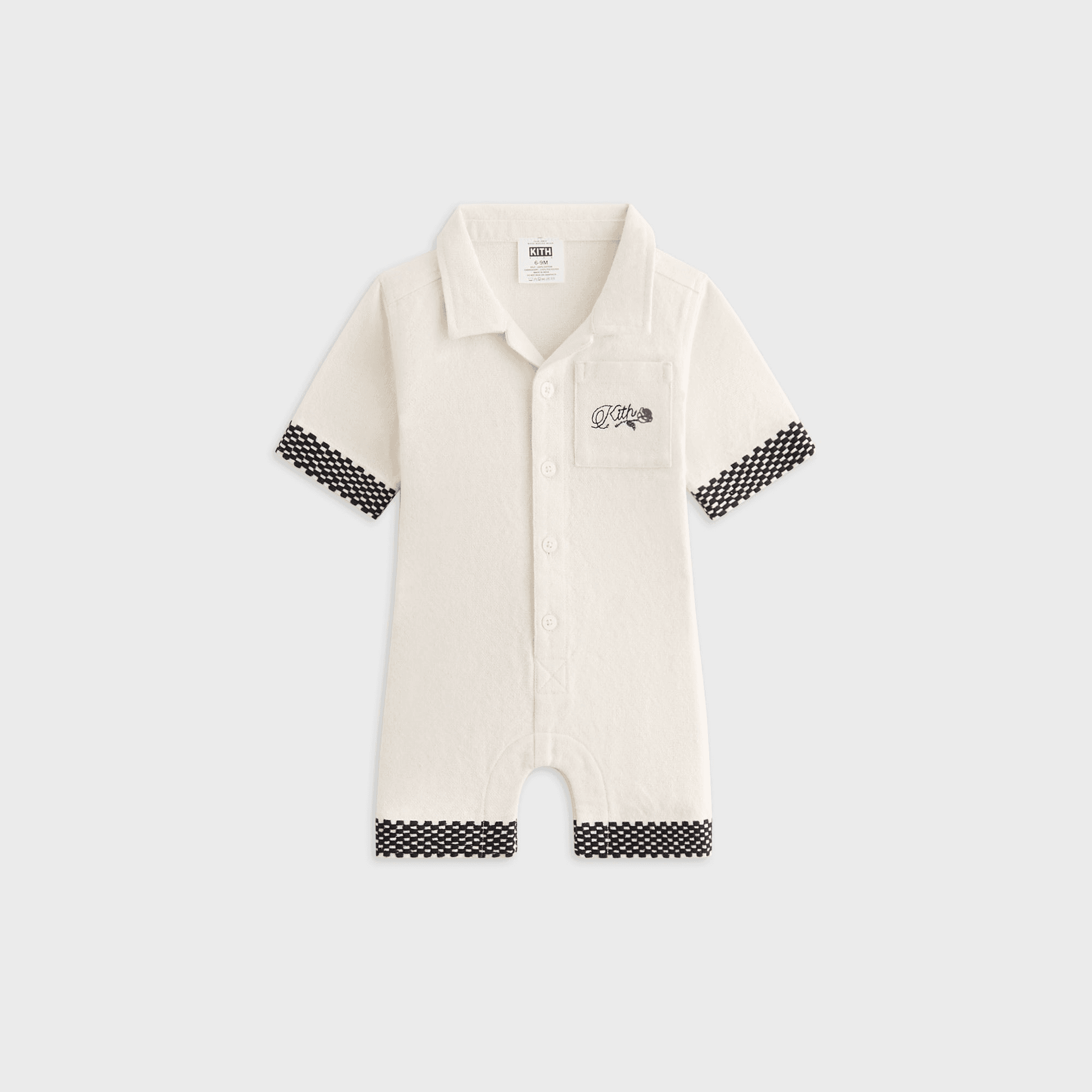 Kith Baby Textured Logo Camp Shortall - Sandrift