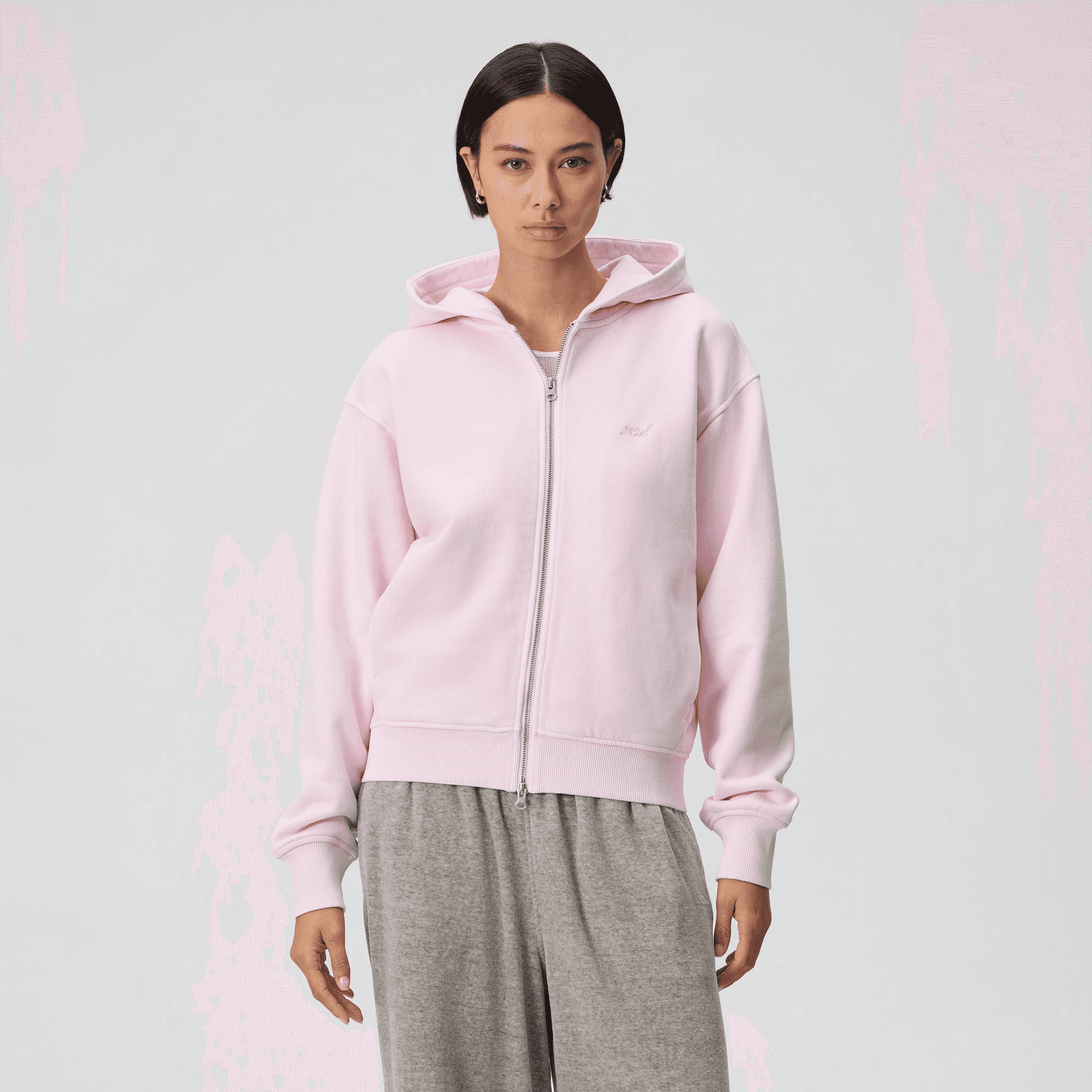 Kith Women Tanner Sueded Hoodie - Rosalite — Image 4