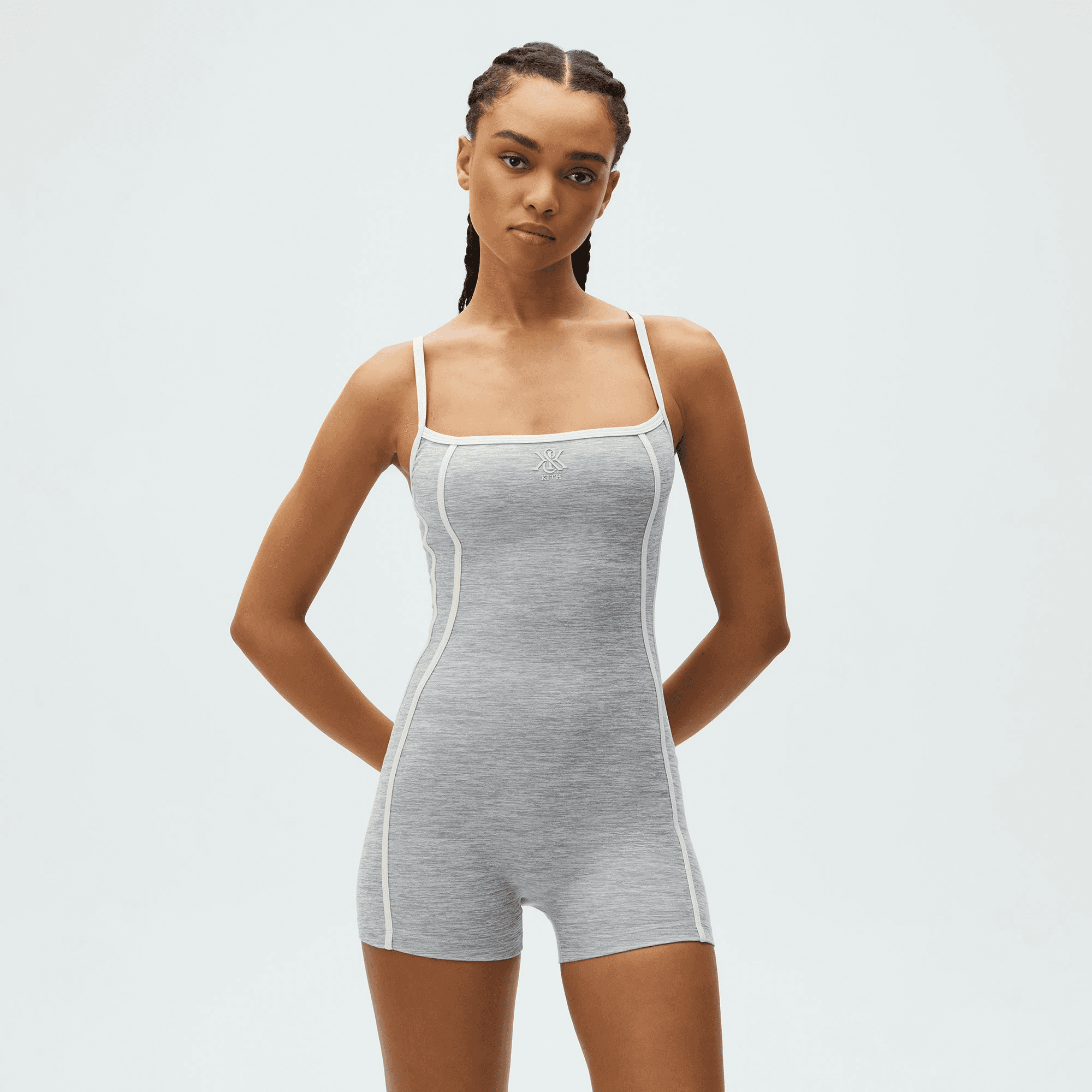 Kith Women Remi Active Romper - Cool Heather Grey — Image 5