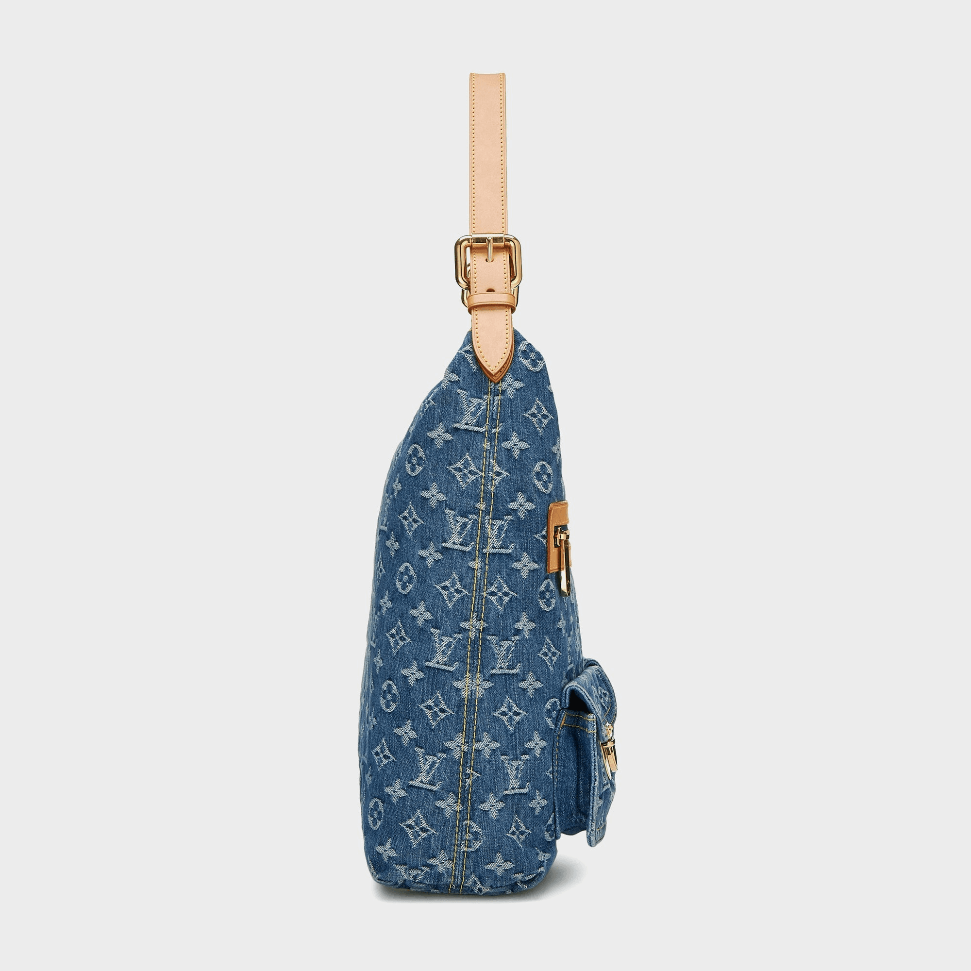 WGACA Louis Vuitton Denim Baggy Gm - Blue — Image 4