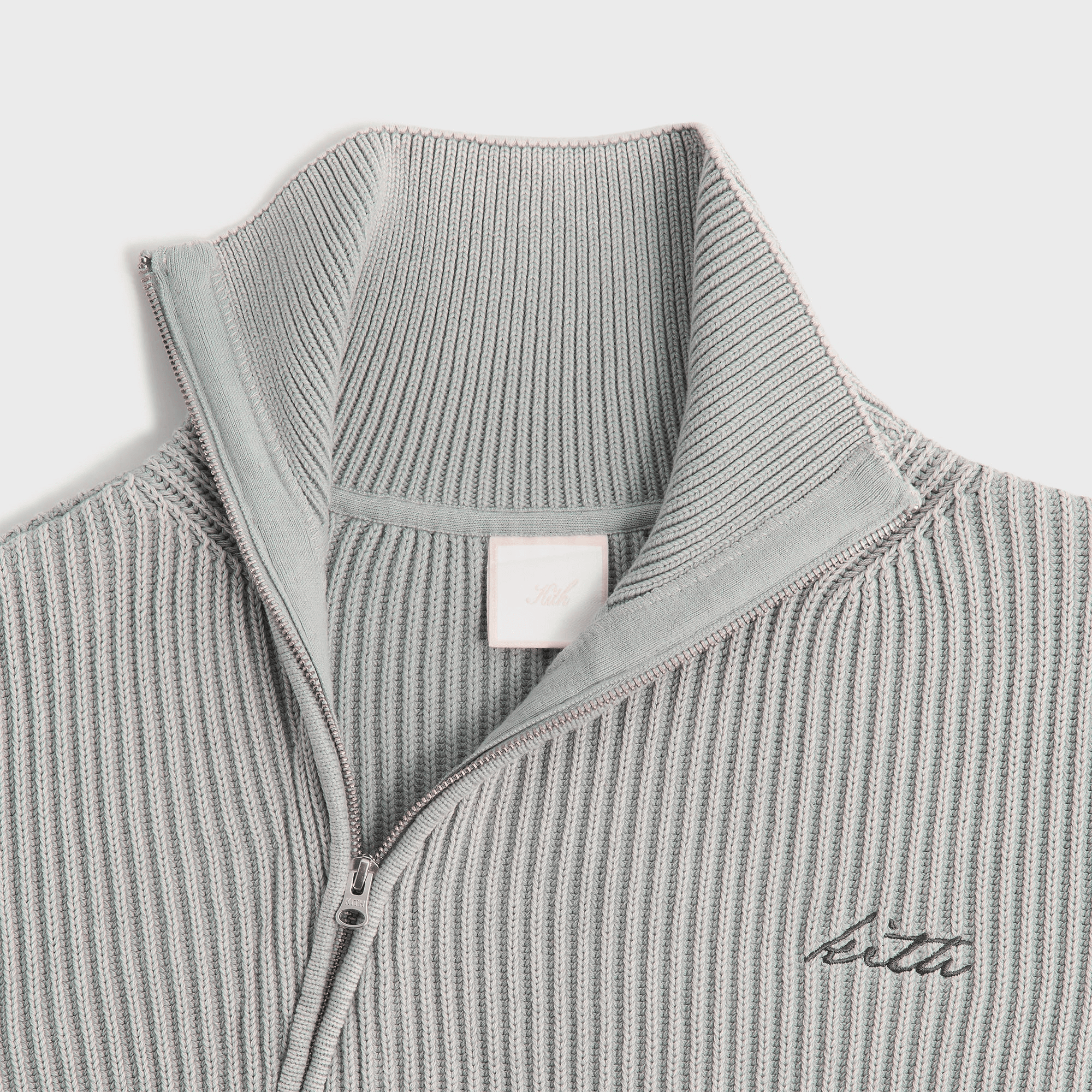 Kith Women Wyler III Asymmetrical Zip Sweater - Mist — Image 2