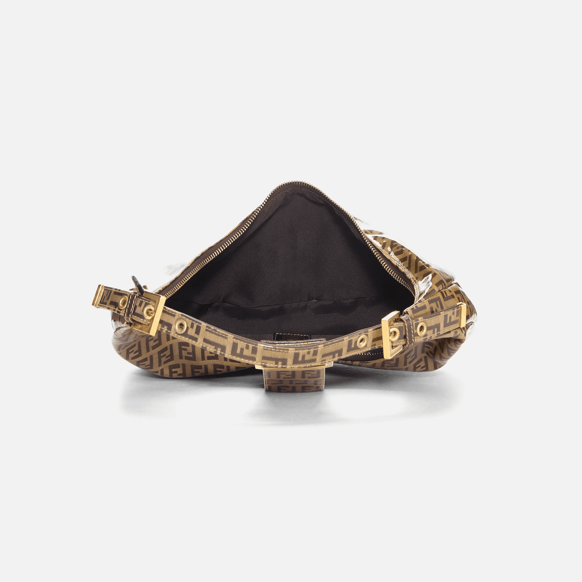 WGACA Fendi Brown Vinyl Crescent Moon Hobo Small - Brown — Image 5